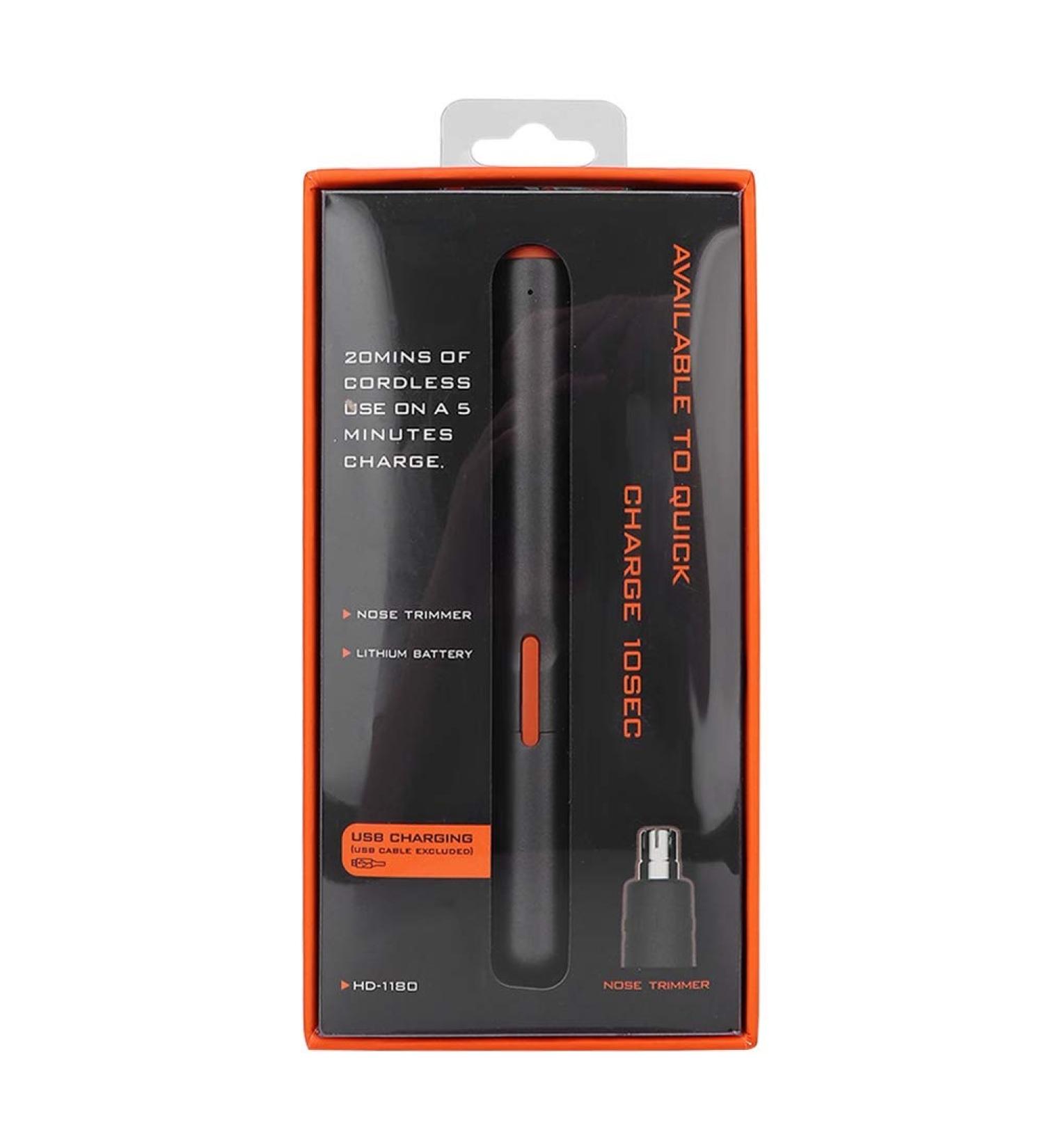 Buy Professional USB Rechargeable Nose & Ear Hair Trimmer - Efficient Grooming Tool for Men & Women - Buy Online on GoSupps.com