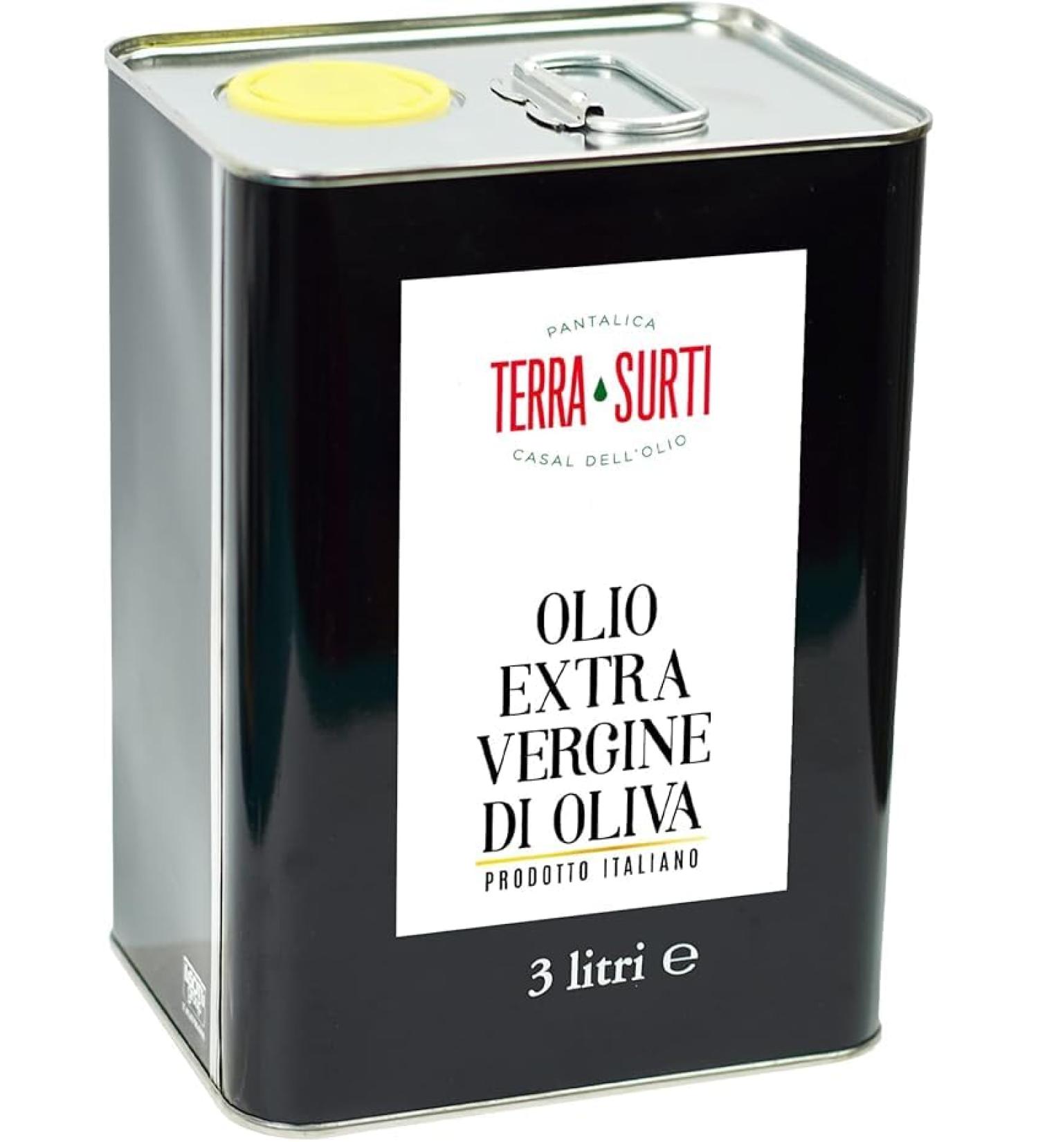 EARTH SURTI TERRA SURTI Extra Virgin Olive Oil 100 Italian 3 Liter Can Harvest 20242025 - Buy Online on GoSupps.com