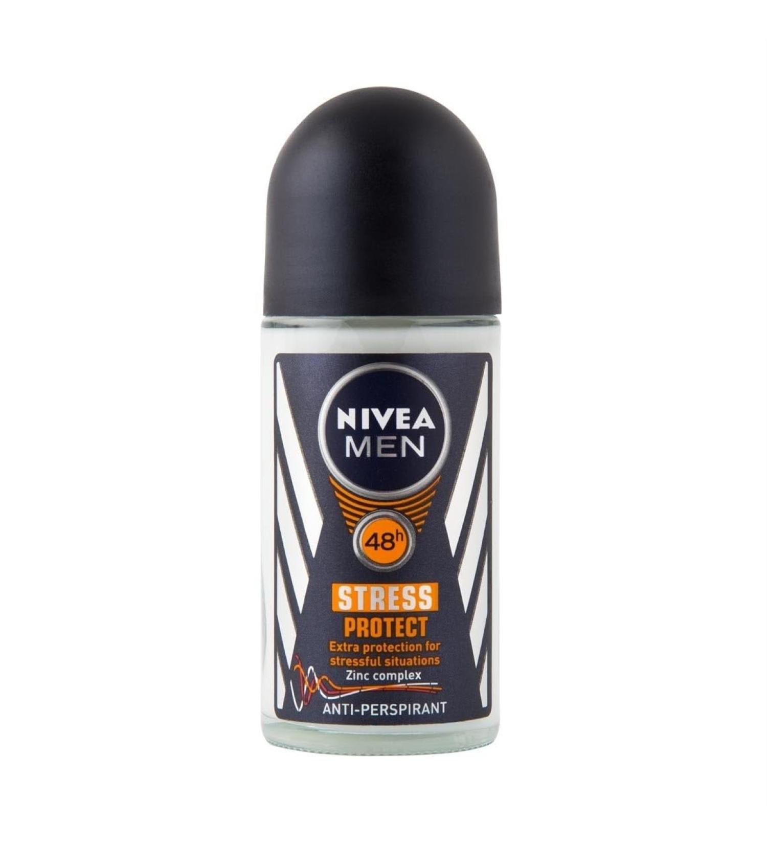 NIVEA NIVEA Men Invisible Black & White 3-Pack Antiperspirant Roll-On Deodorants 50ml
