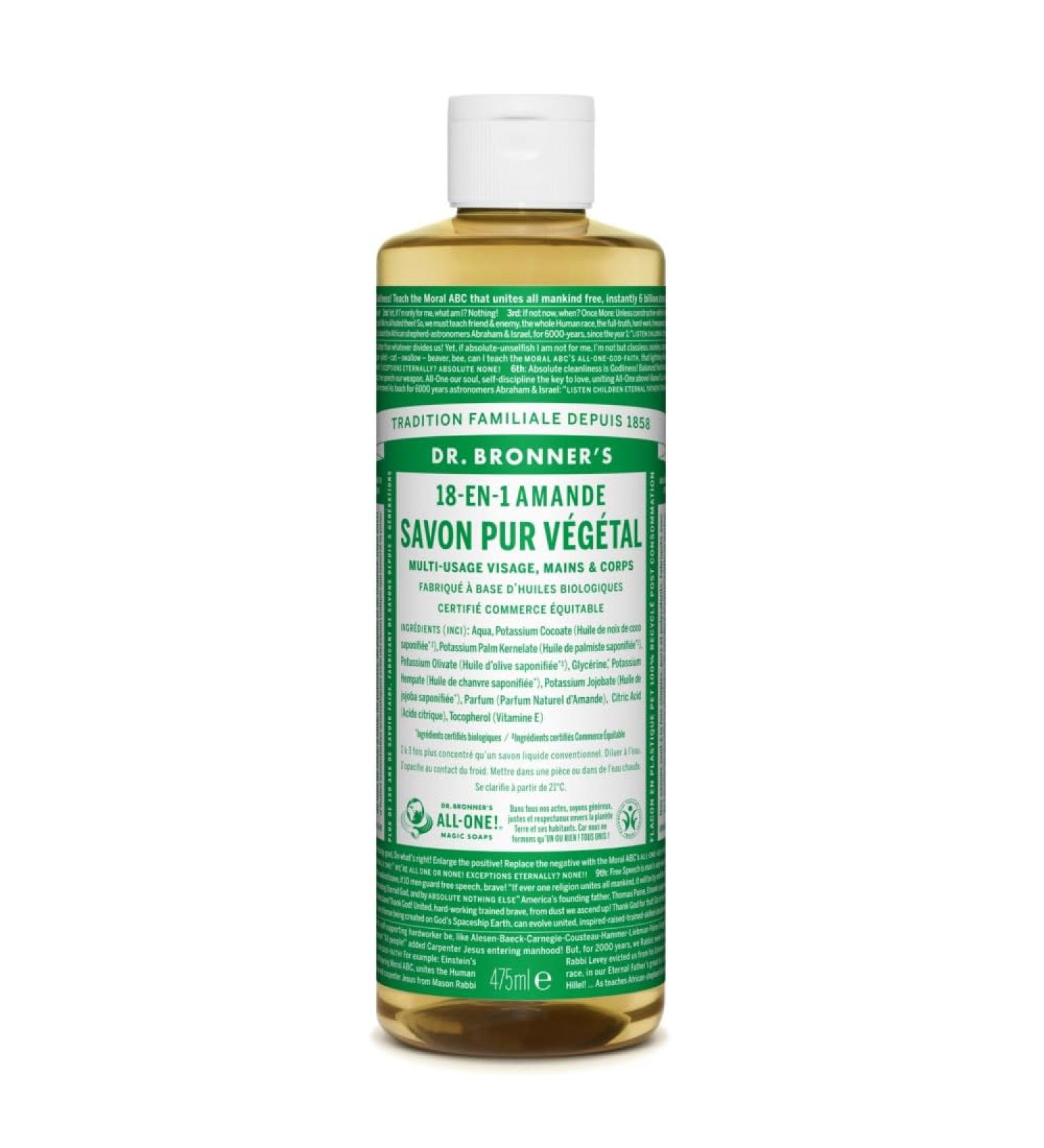  Dr. Bronner's Dr. Bronner's Almond Liquid Soap 475 ml - Buy Online on GoSupps.com