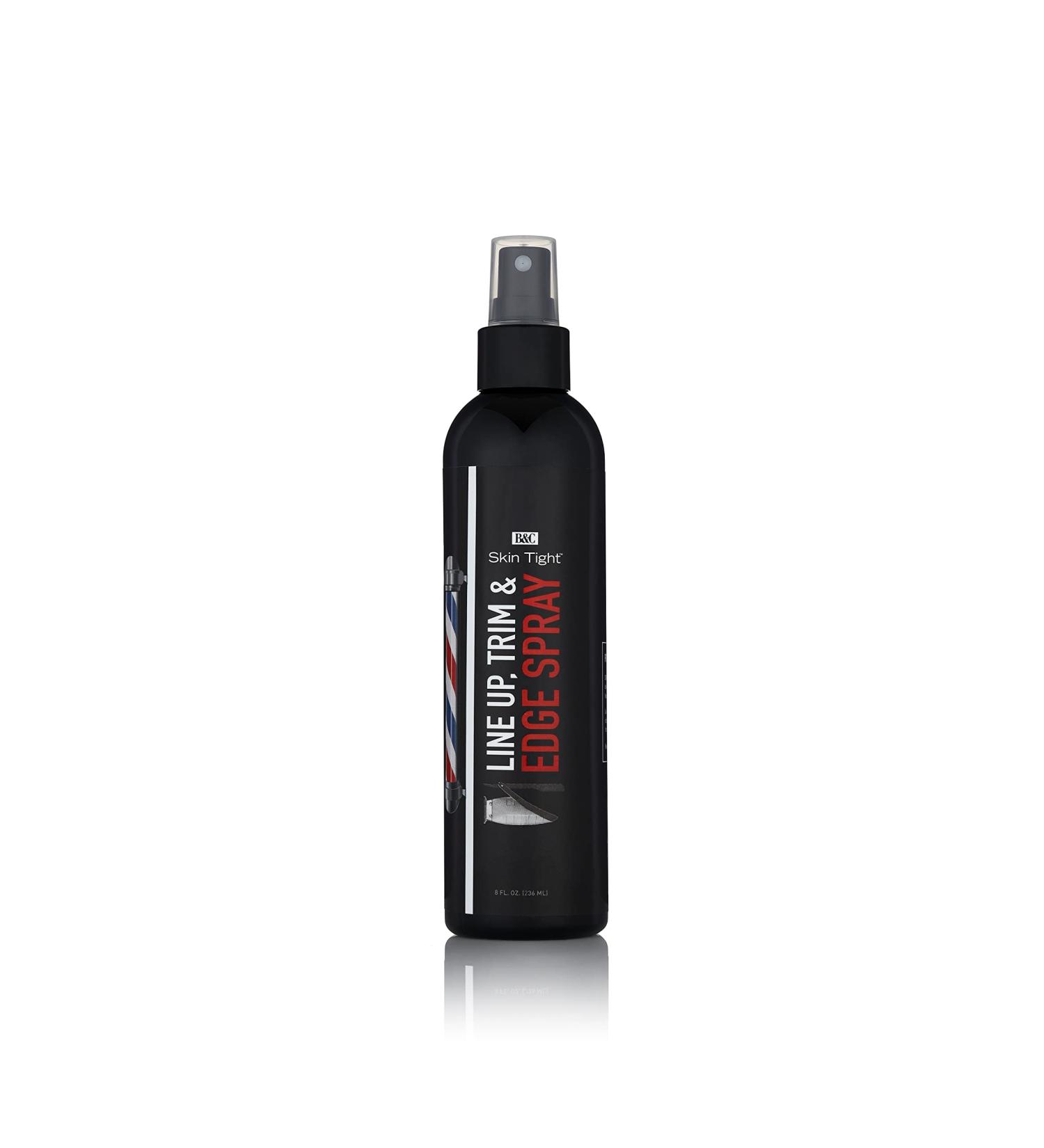B&C SKIN TIGHT Line Up Spray - Empowers Designs Lines Shape Ups Edges - also great for Eyebrows Beards Mustaches (8 oz)