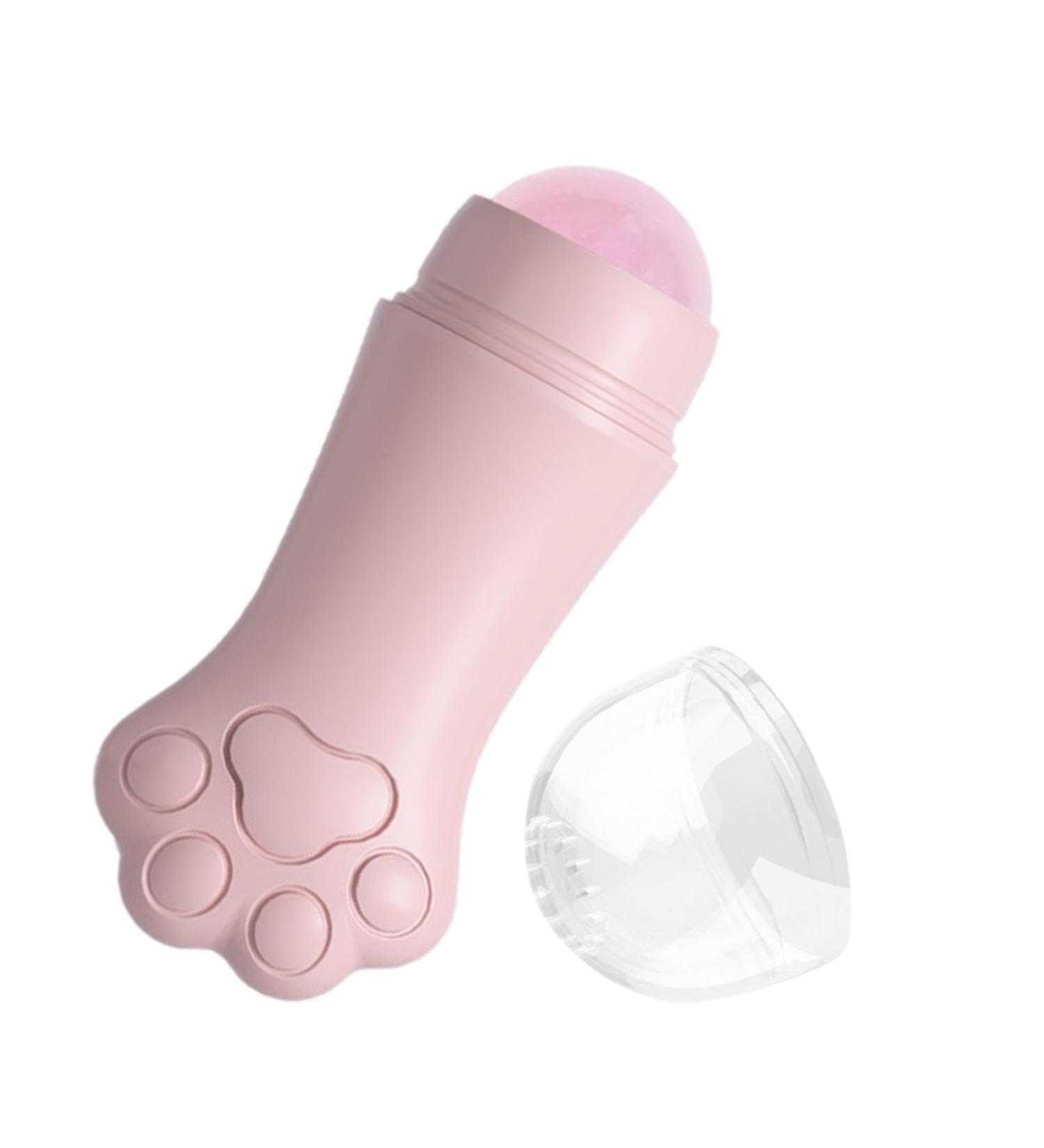 Jade Face Roller Puffiness Reducing Roller Facial Roller Skincare Roller Cat Claw Facial Skin Massager Roller Jade Stone Skin Care Tool Relaxing Jade Roller for Skin Pink - Buy Online on GoSupps.com