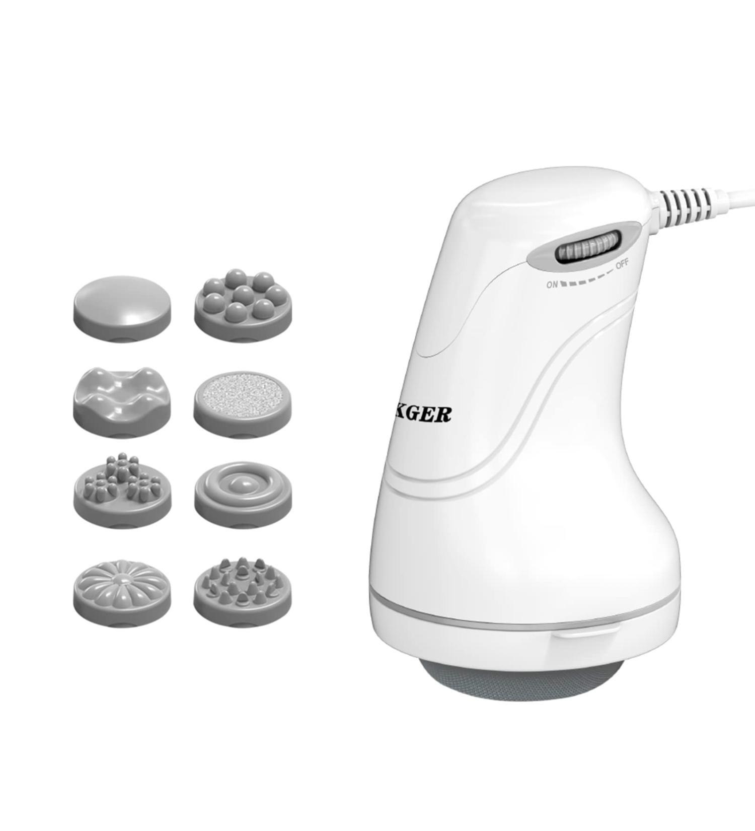 CHAKGER Handheld Cellulite Remover Massager | Electric Slimming Full Body Massager with 8 Heads | Ideal for Muscle, Leg, Butt, Thigh, Drain Massage - Buy Online on GoSupps.com