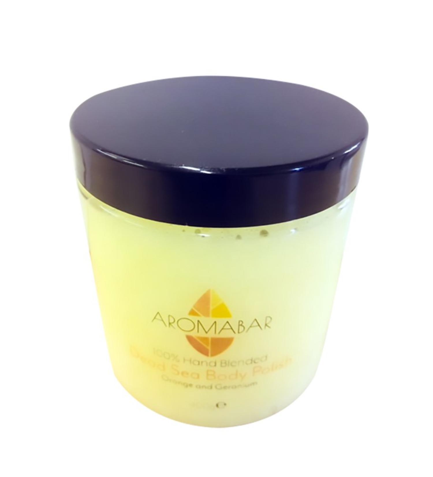 Dead Sea Salt & Shea Butter Body Polish Scrub 400g with Orange & Geranium