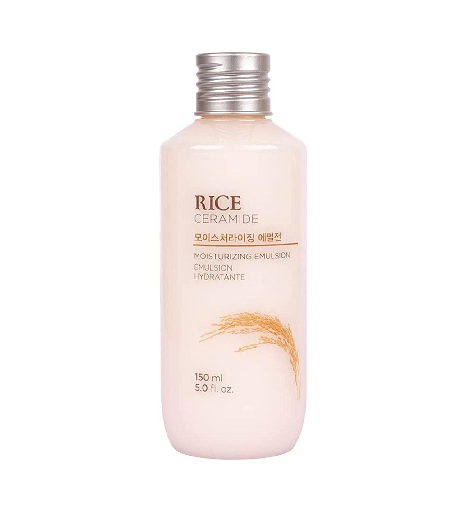 Rice & Ceramide Moisturizer Emulsion 150ml | Light Weight Face Moisturizer for Intense Moisturizing | Locks Moisture For 12 Hours For Soft And Glowing Skin | Korean Skin Care Products for - Buy Online on GoSupps.com