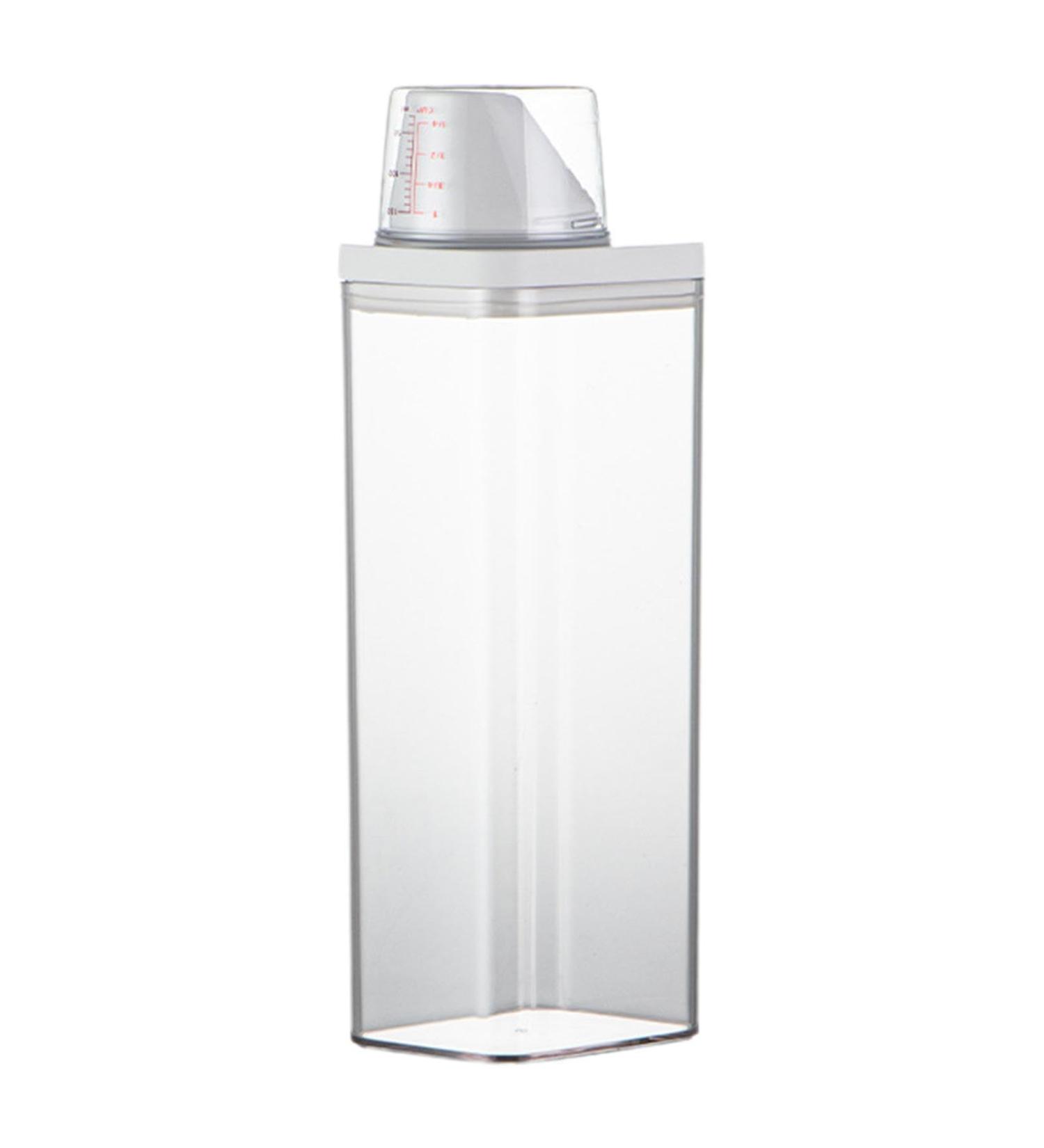 700/1100/1500/1900ml Airtight Laundry Detergent Dispenser With Measuring Cup - Washing Powder Dispenser | Clear Laundry Liquid And Powder Detergent Dispenser | Washing Powder Container Storage Bucket - Buy Online on GoSupps.com