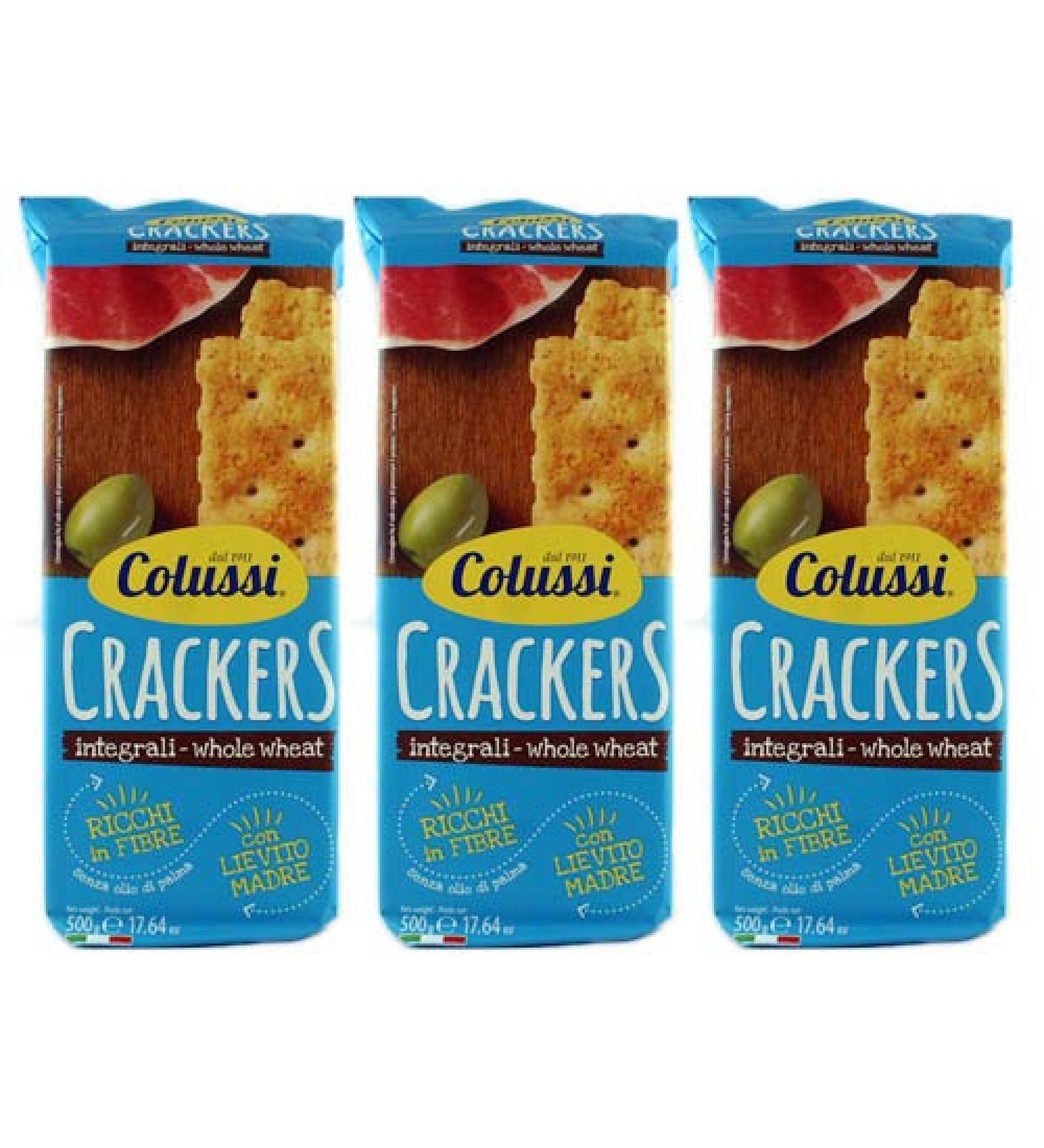 COLUSSI S.P.A. Colussi Crackers Integrali - Whole wheat 'Vollkorncracker' 500 g