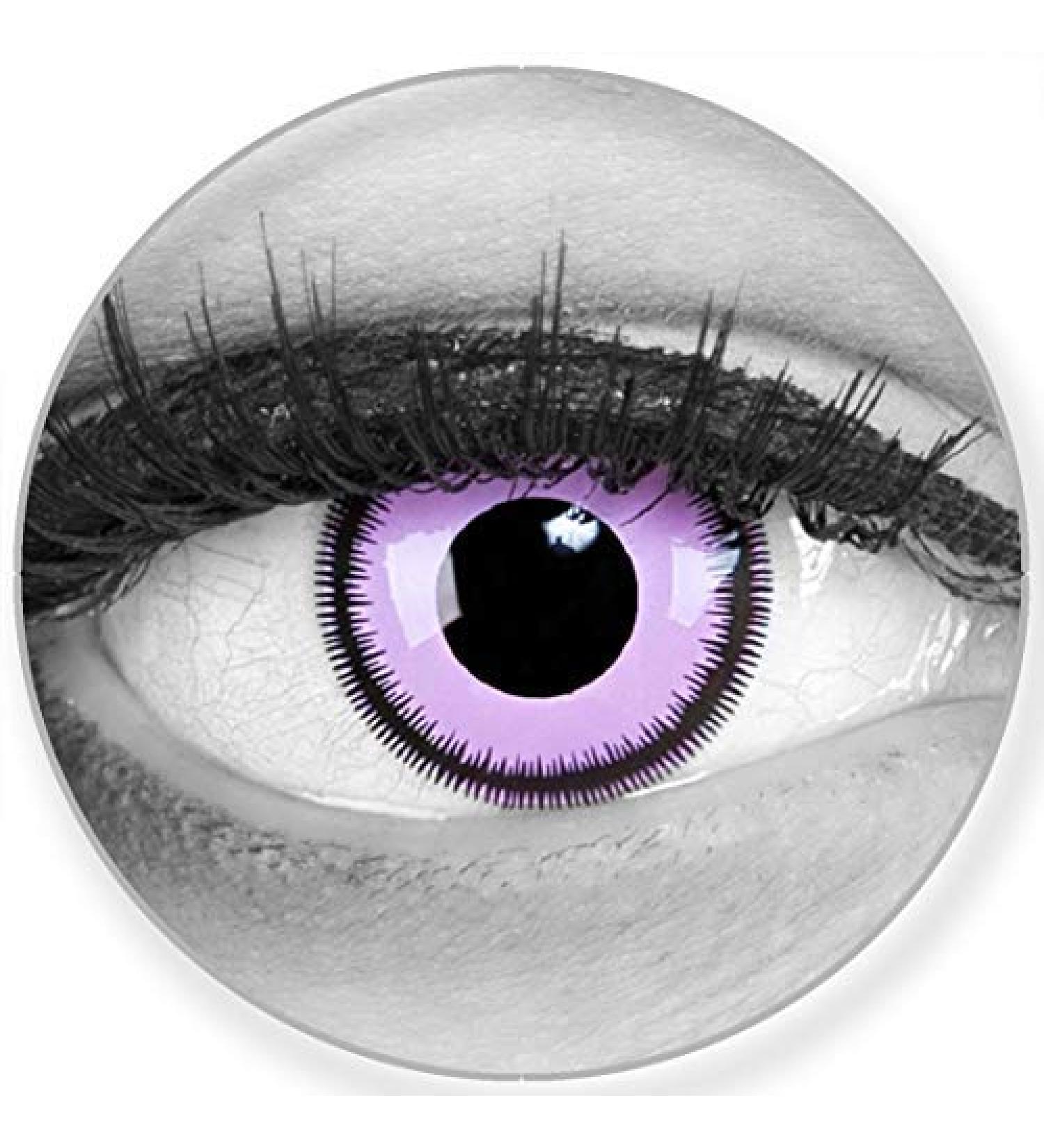 Funnylene Purple Violet Contact Lenses - Soft 2 Pack + Free Case - 12 Monthly Lenses for Halloween & Carnival Fun - Buy Online on GoSupps.com