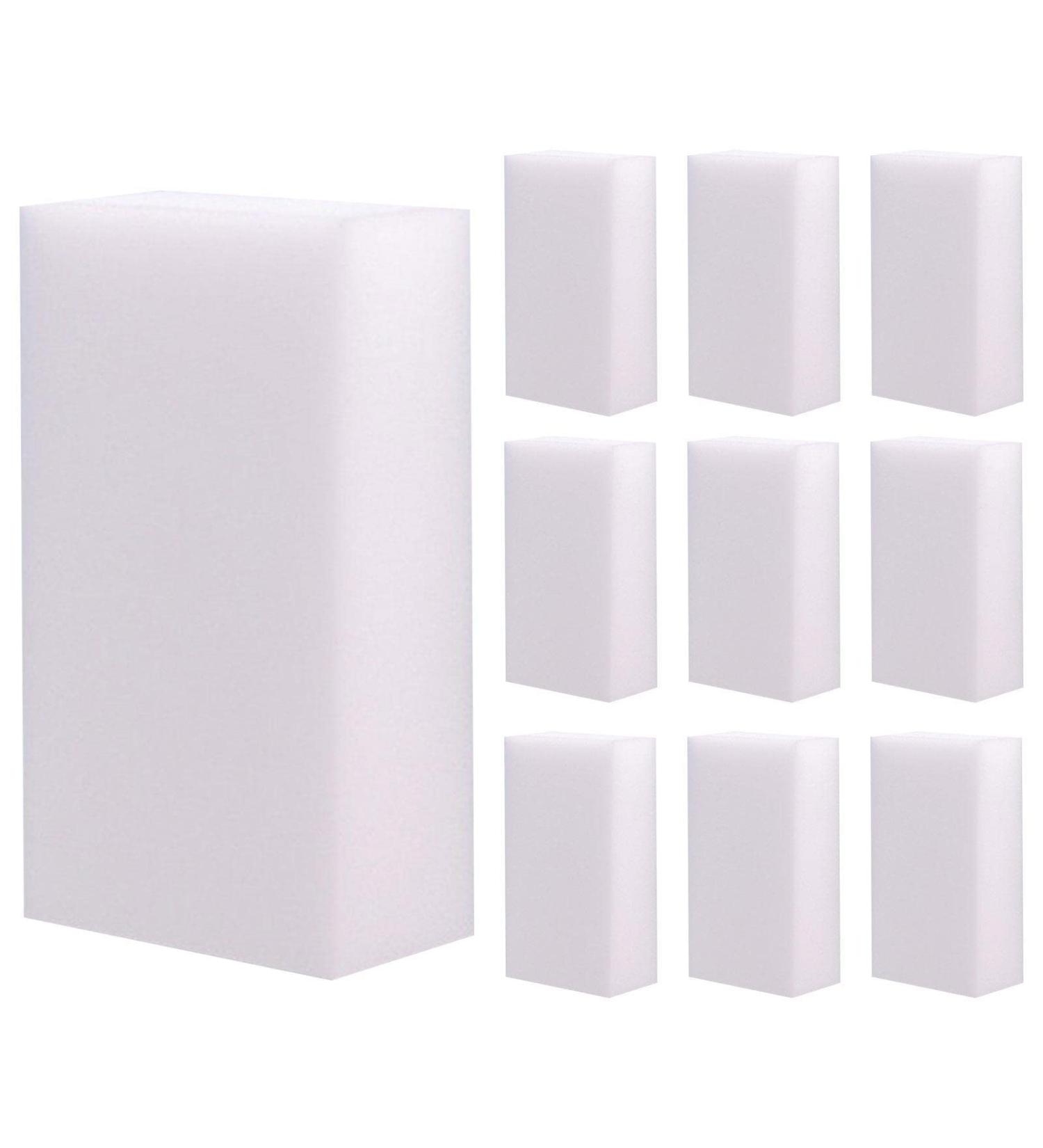 White Cleaning Sponge - Multi-Purpose White Magic Cleaning Sponge Bathroom Cleaning Supplies Double-Sided Scrubber Foam Cleaning Pads Gyouza 10pcs - Buy Online on GoSupps.com