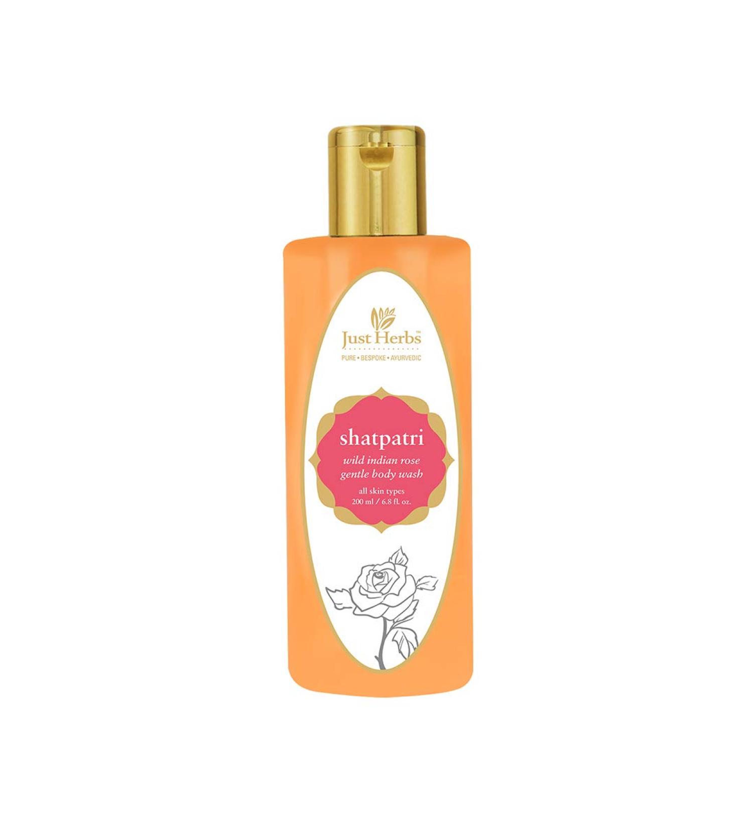 Shatpatri Wild Indian Rose Body Wash 200ml - Refreshing & Nourishing | Shop Internationally - Buy Online on GoSupps.com