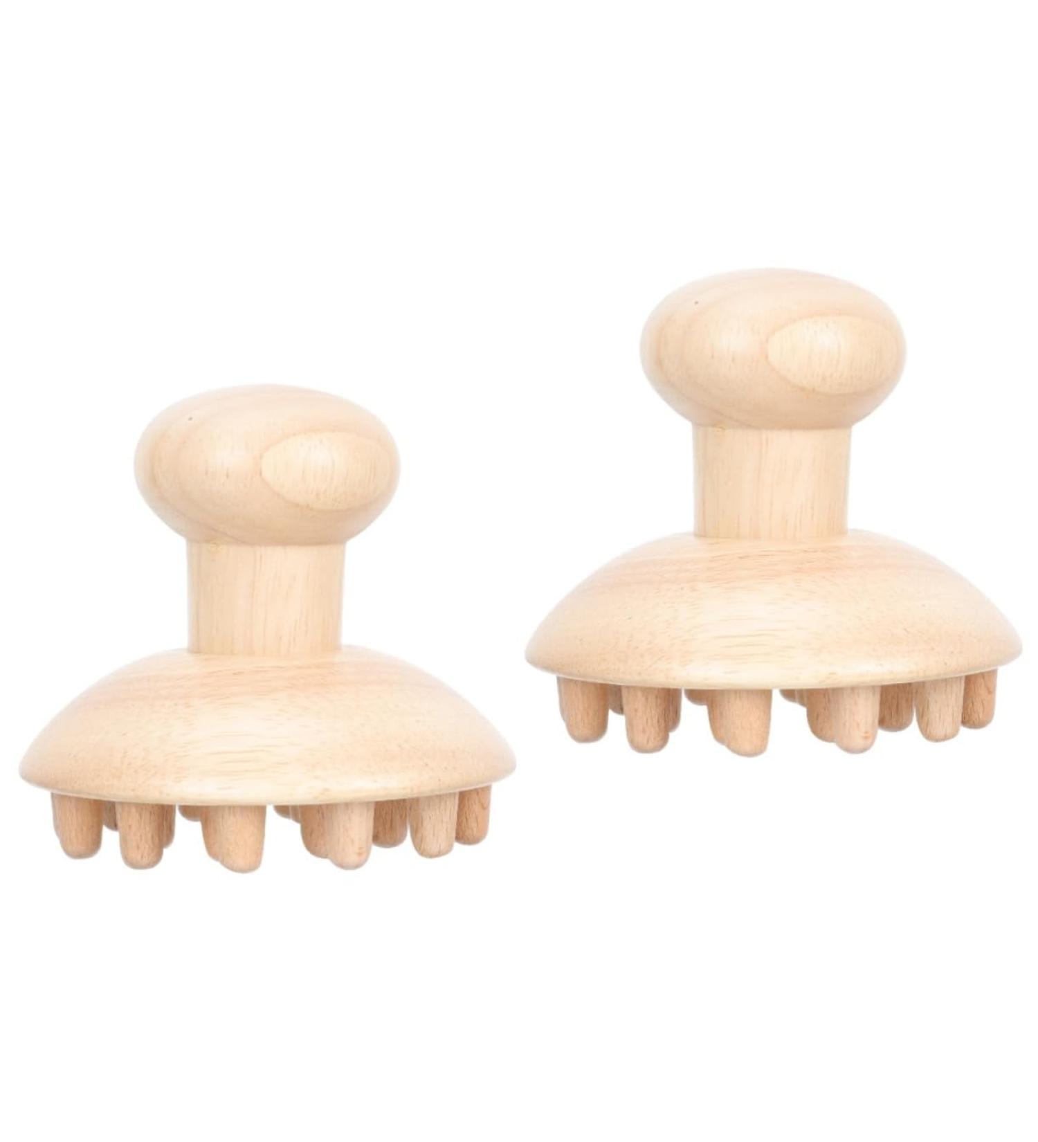 TOVINANNA Wooden Massage Comb Set - 2 Pack Scalp Massage Brush for Curly Hair & Child Care - Eco-Friendly Beech Wood Head Massager for Relaxation & Shampooing - Buy Online on GoSupps.com