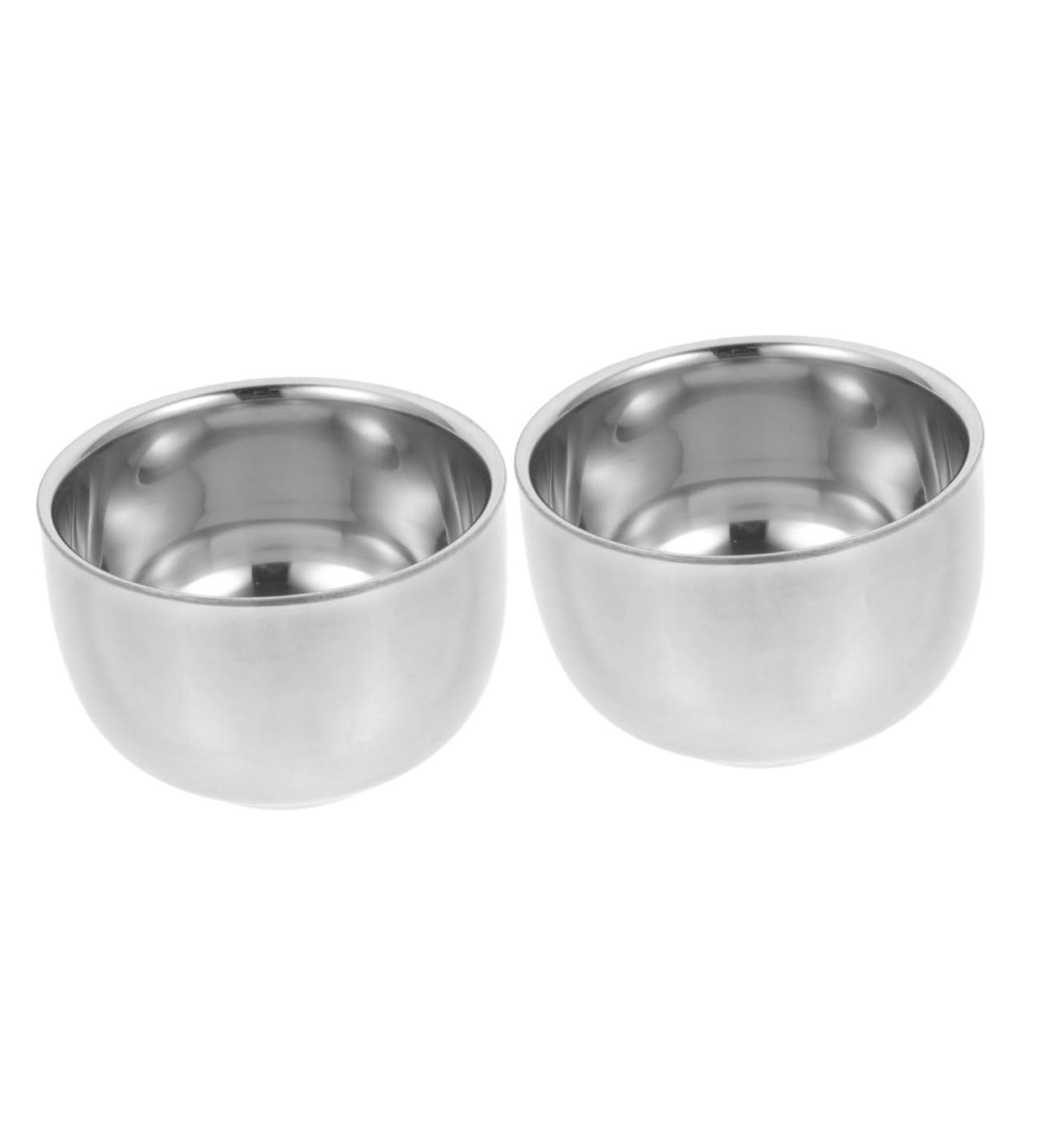 Fomiyes 2st Bartbrush Bowl - Men's Shaver Razor & Cream Shell Tools | Rustproof Steel Reusable Design for a Smooth Shave - Buy Online on GoSupps.com