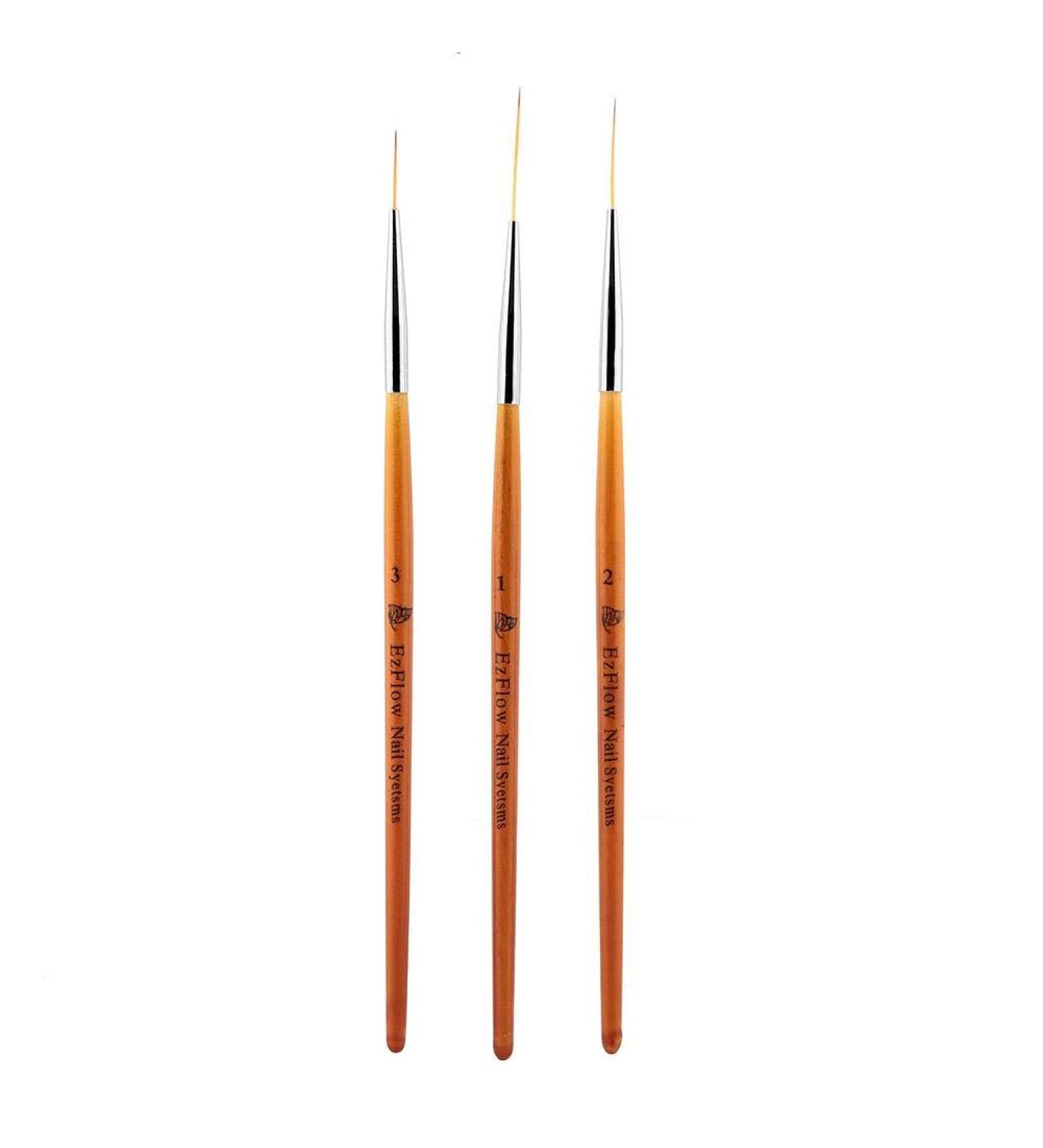 3 Piece Nail Art Brush Set - Beginner Marbling Tools for Smooth Operation | International Shipping - Buy Online on GoSupps.com