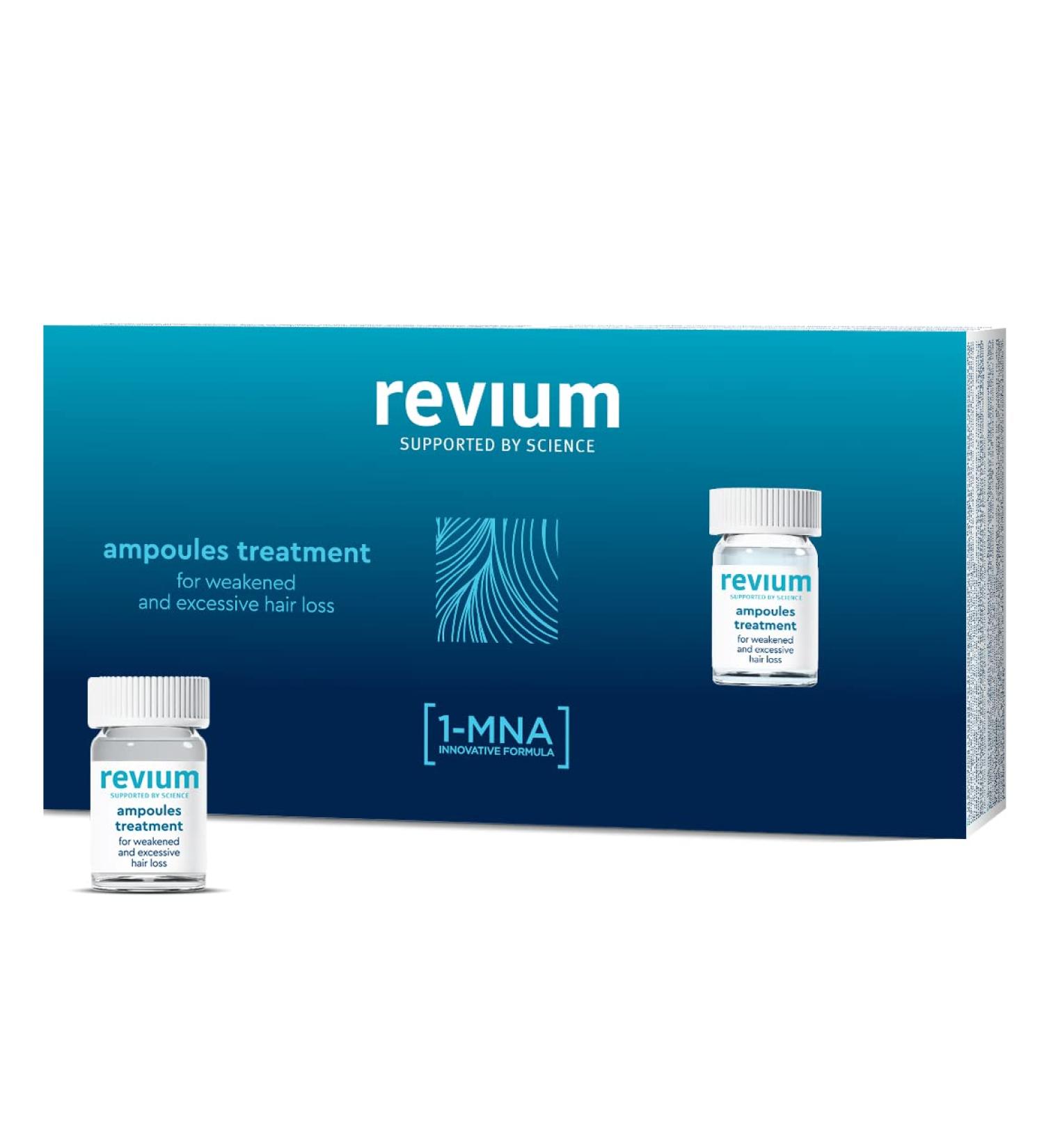 Revium Hair Growth Ampoule Treatment - 1-MNA Molecule Deep Repair for Damaged Hair No Rinsing 15 x 5ml - Shop Internationally - Buy Online on GoSupps.com