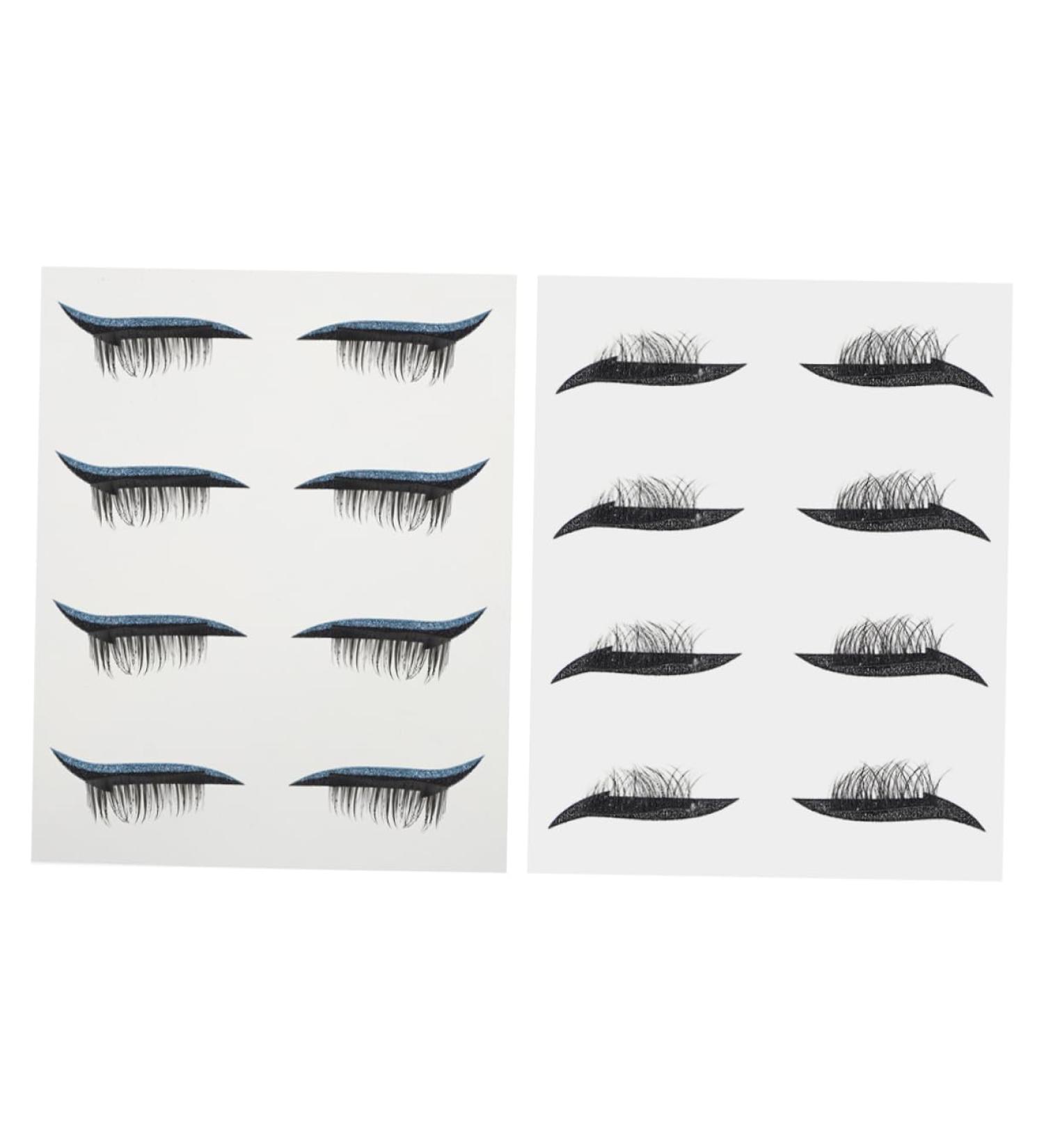 Balacoo 8 Pairs Glitter Eyeliner Women Eyeliner Decals Eye Line Strips Miss Chic Fake Eyelashes 1 count (Pack of 1) As Shown - Buy Online on GoSupps.com