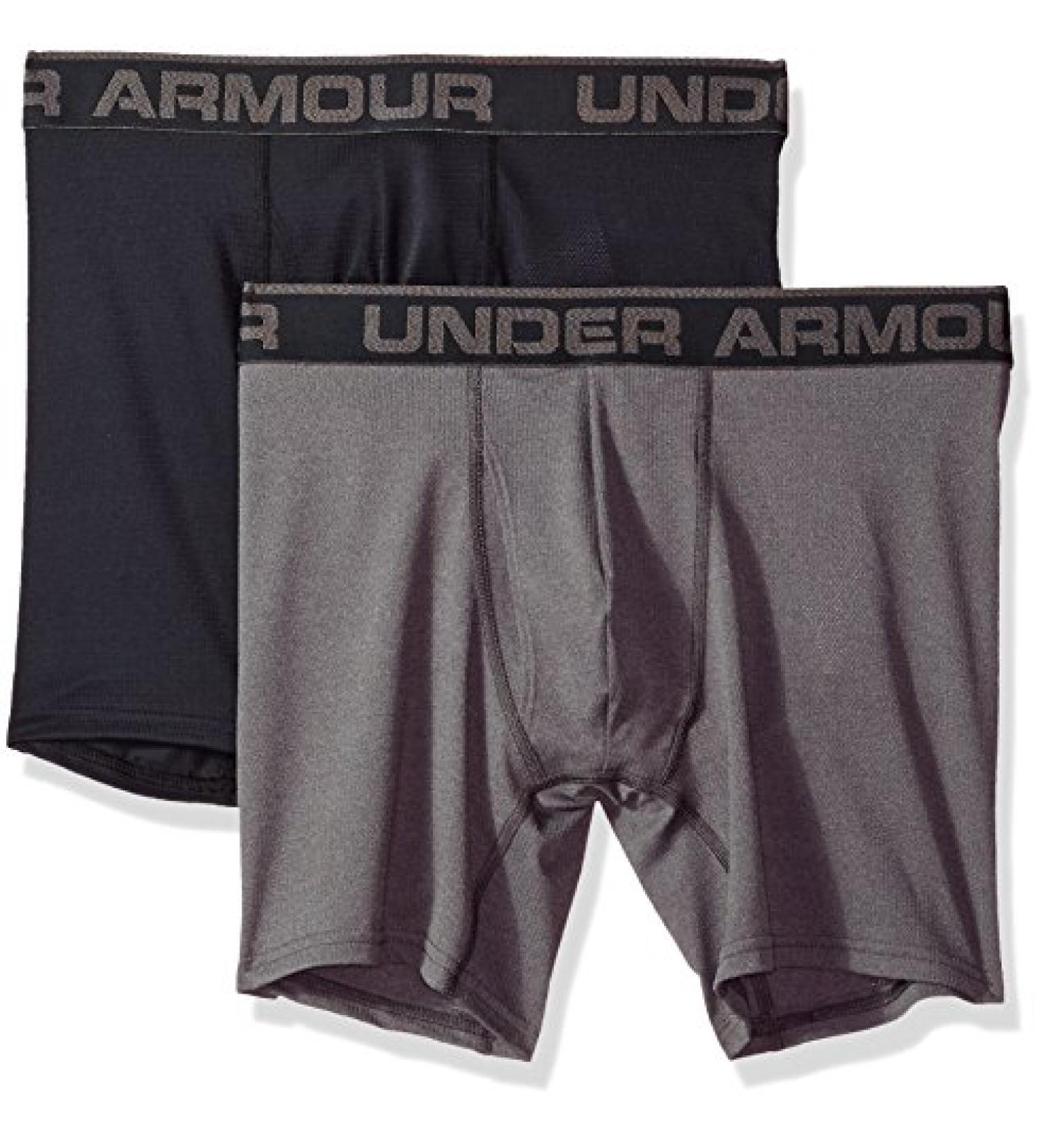 Under Armour Men's Mesh Series 6-inch Boxerjock 2-Pack - Large Black/Charcoal - Size Large - Buy Online on GoSupps.com
