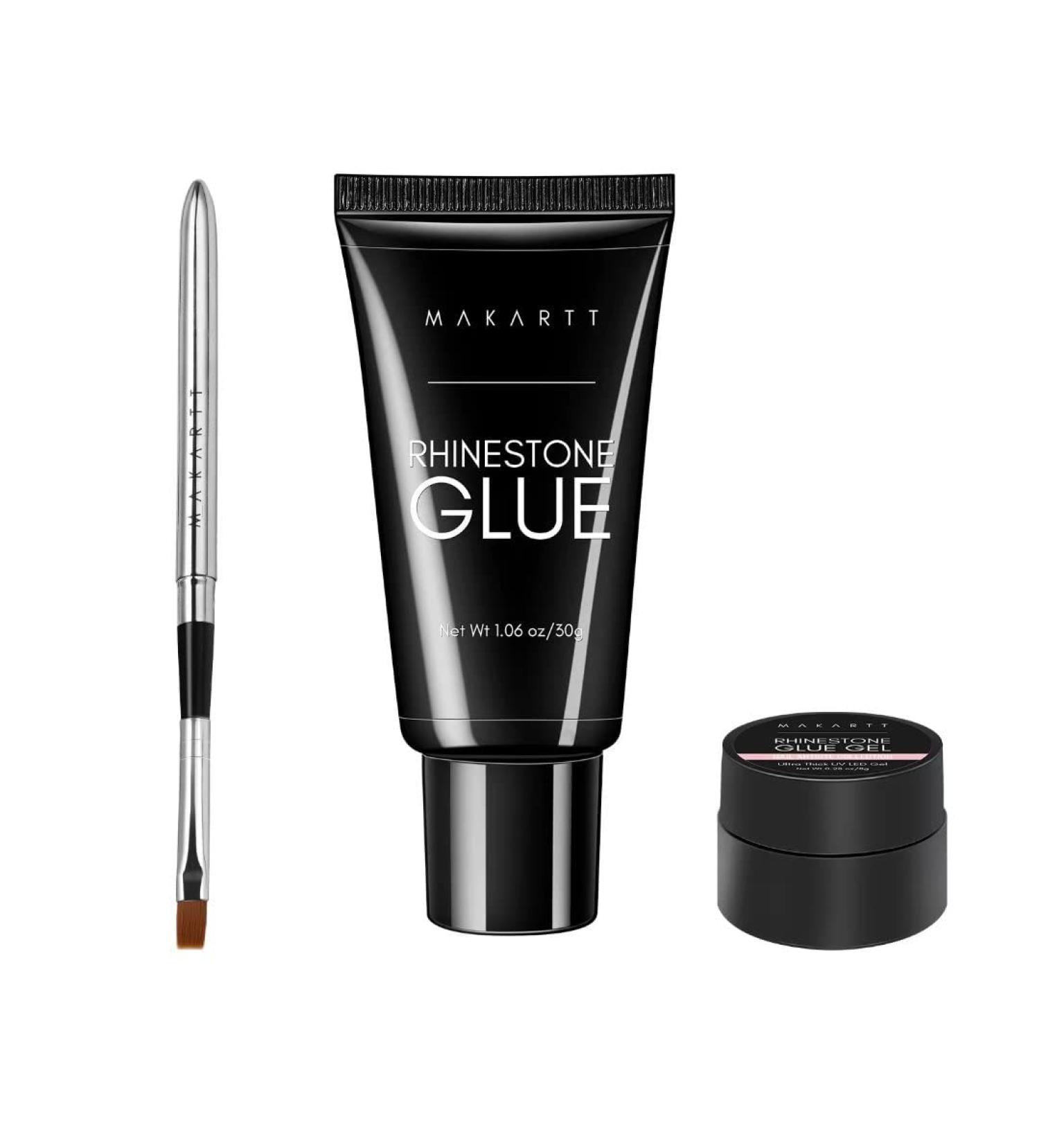 Makartt Nail Rhinestone Glue Gel Kit - 30g & 8g Super Adhesive for Gems, Rhinestones, and Crystal Stones - 3pcs Set - Buy Online on GoSupps.com