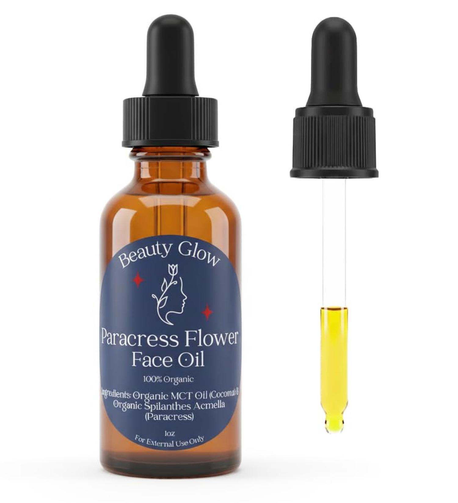 100% Organic Paracress Flower Spilanthes Facial Oil Serum for Face MCT Coconut Oil Infused with Paracress Spilanthes Acmella Oleracea Flowers for Anti-Aging Anti-Wrinkle Moisturizing Miracle 1 Fl Oz - Buy Online on GoSupps.com