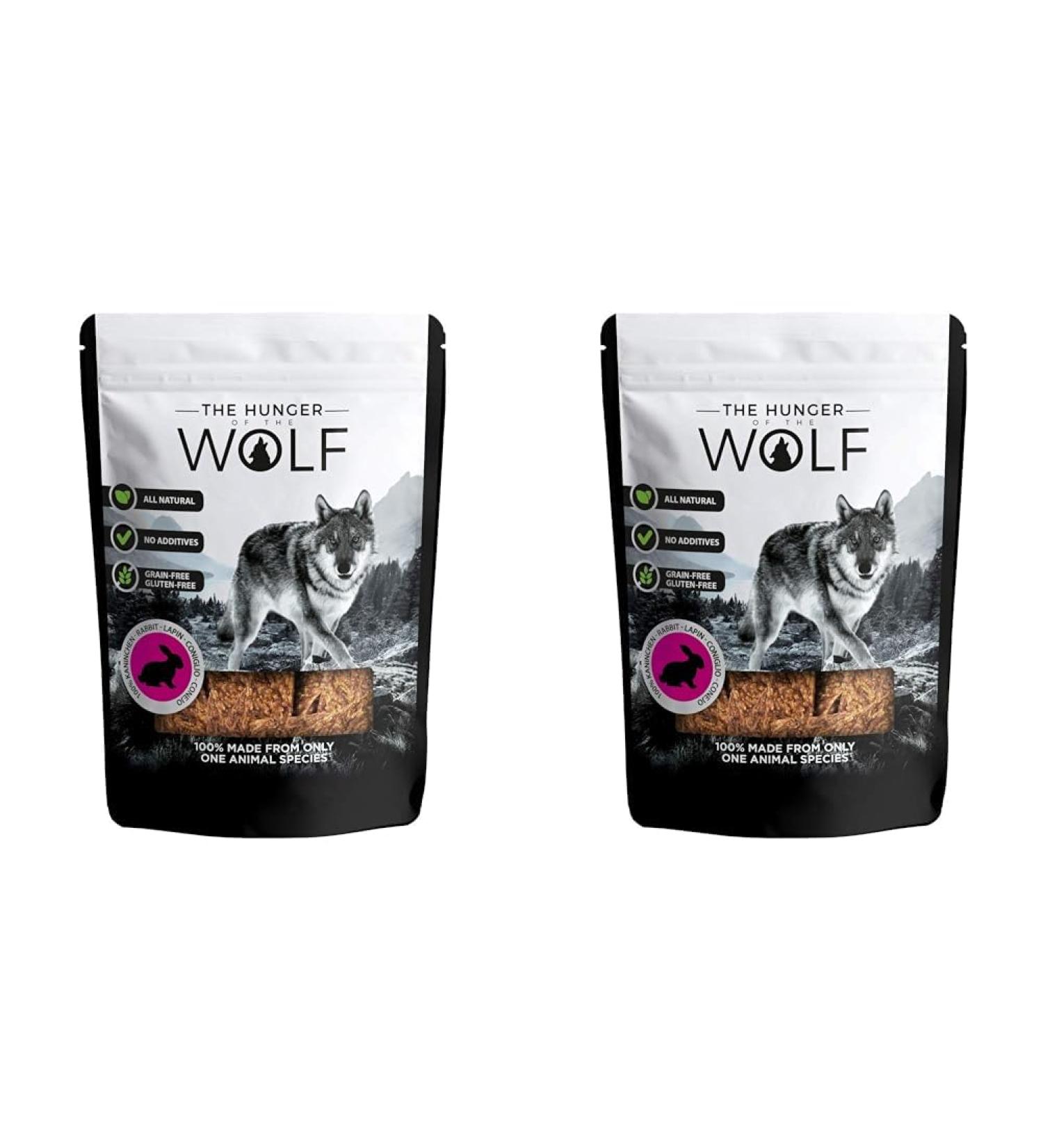 Buy The Hunger of the Wolf Dog Snack - 100% Rabbit Meat for All Breeds 0.2 kg (Pack of 2) - Premium Dog Treats for Healthy Pets - Buy Online on GoSupps.com