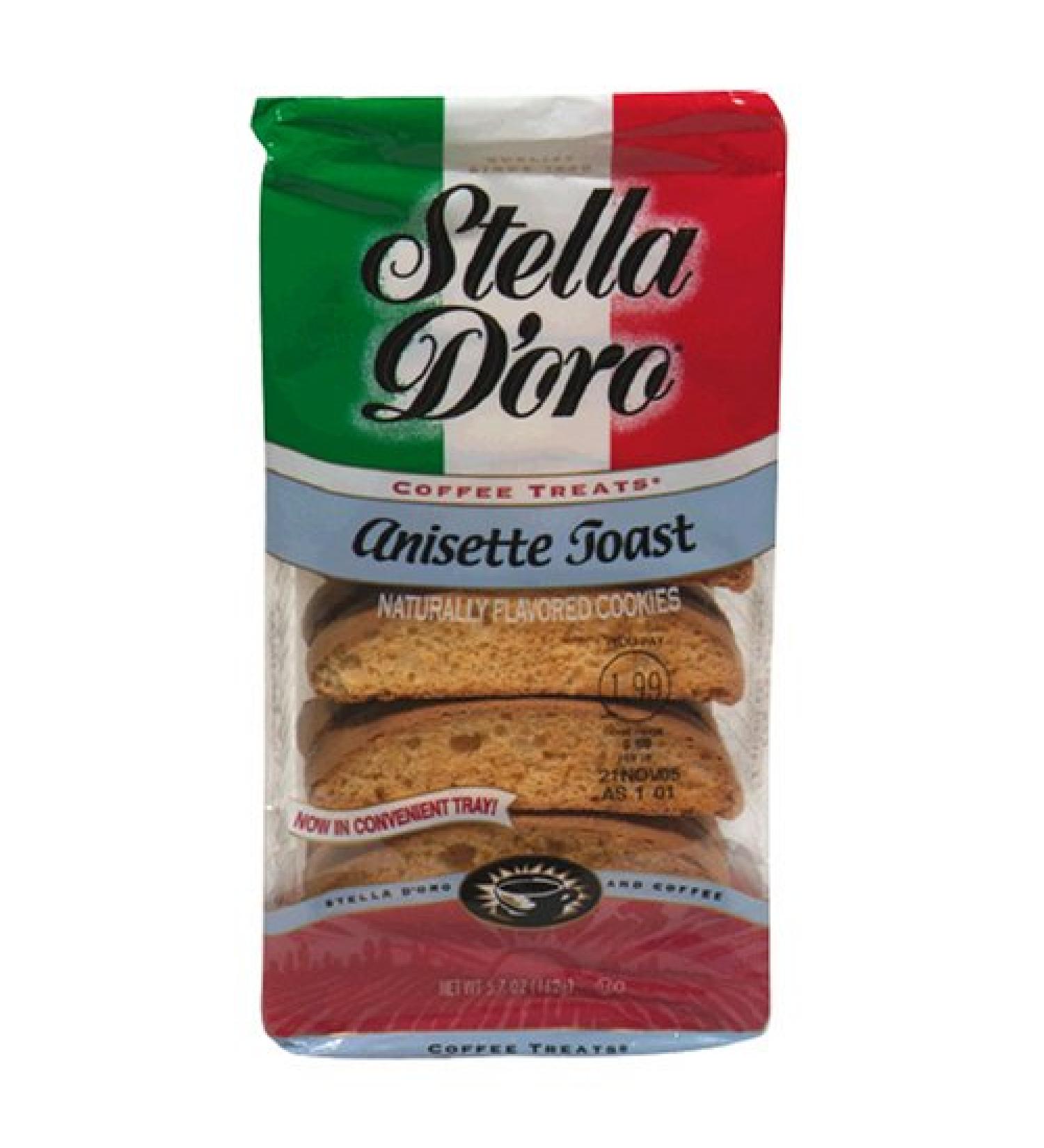 Stella D'Oro Toast, Anisette, 5.7-Ounce Packages (Pack of 12)
