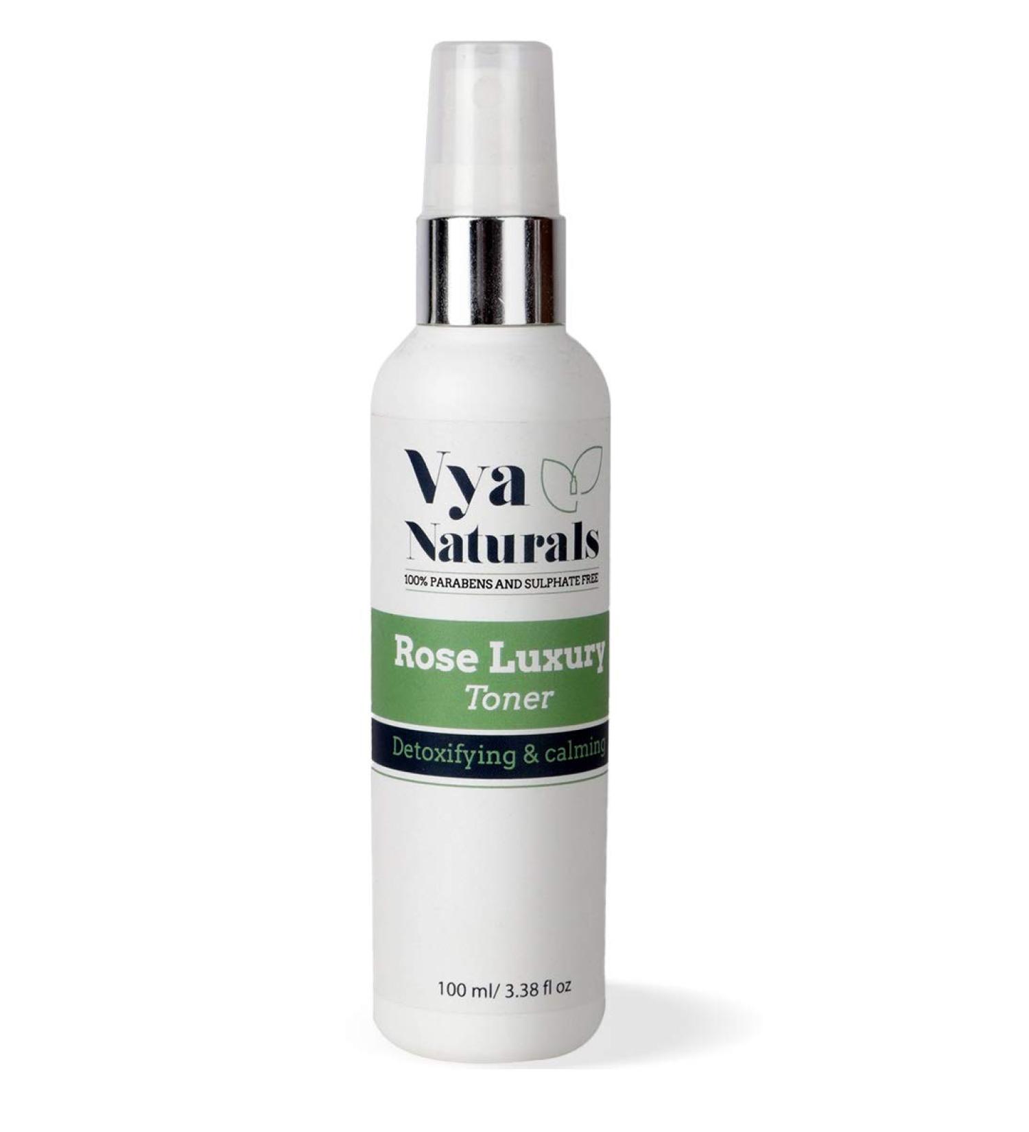 Vya naturals pure rose water facial toner- 100% natural rose 100ml - Buy Online on GoSupps.com