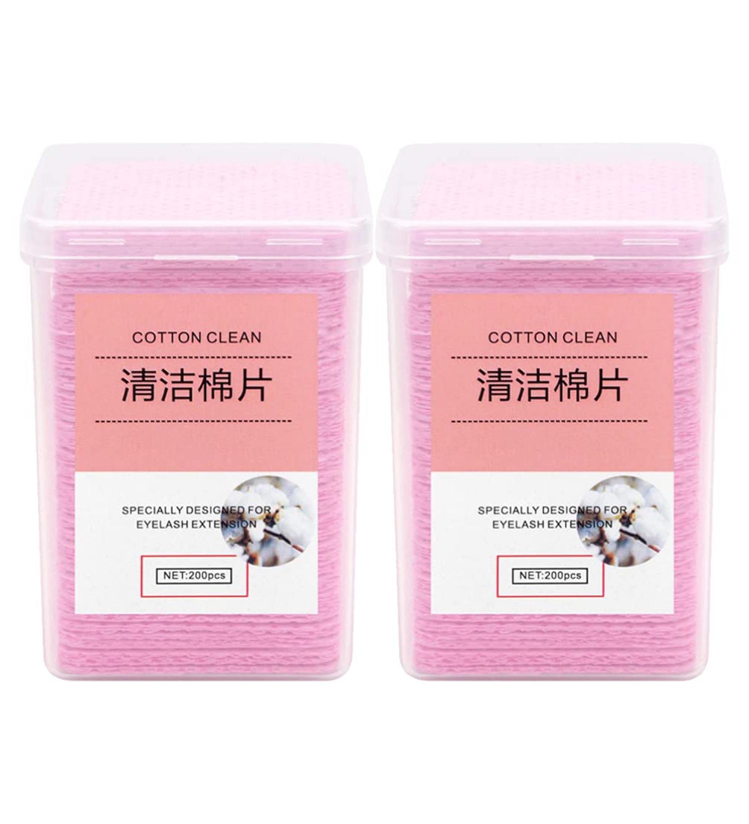Minkissy 400PC Eyelash Extension Glue Wicker Cloth - Nail Polish Removal Cleaning Pads | International Shipping - Buy Online on GoSupps.com