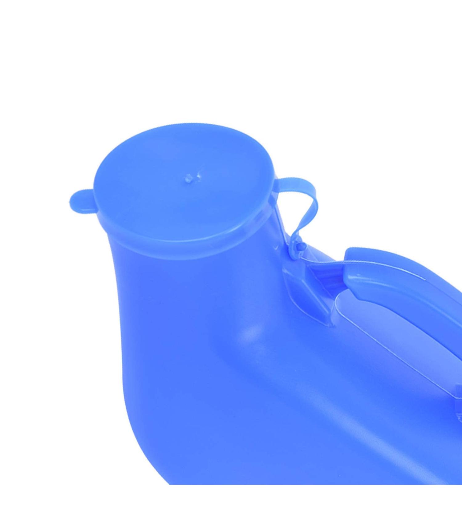 Male Portable Urinal Removable Pee Home Potty Thick Firm Bottle with Lid for Men 1000 ML Blue Happy - Buy Online on GoSupps.com