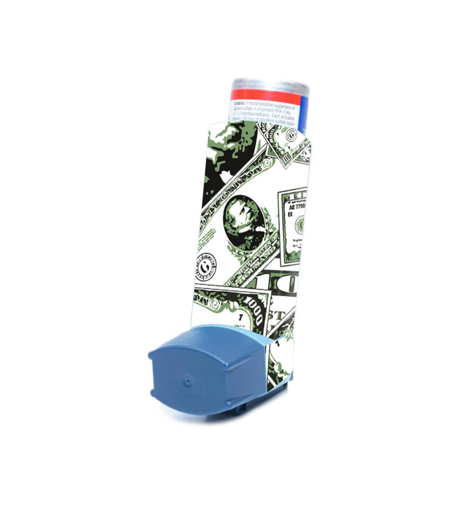 MightySkins Skin for Ventolin HFA Asthma Inhaler - Phat Cash | Protective Durable and Unique Vinyl Decal wrap Cover | Easy to Apply Remove and Change Styles | Made in The USA