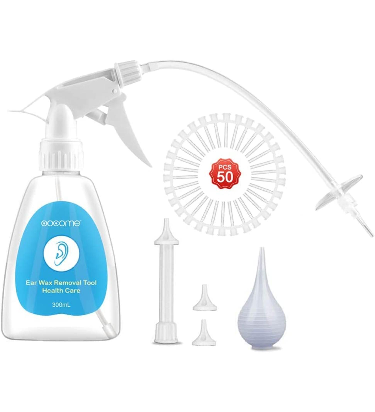 Ear Wax Removal Tool Kit - Elephant Ear Washer Bottle with 5 Disposable Tips for Adults & Kids (300ML) - Ear Irrigation Kit for Safe and Easy Ear Cleaning - 1 Count - Buy Online on GoSupps.com