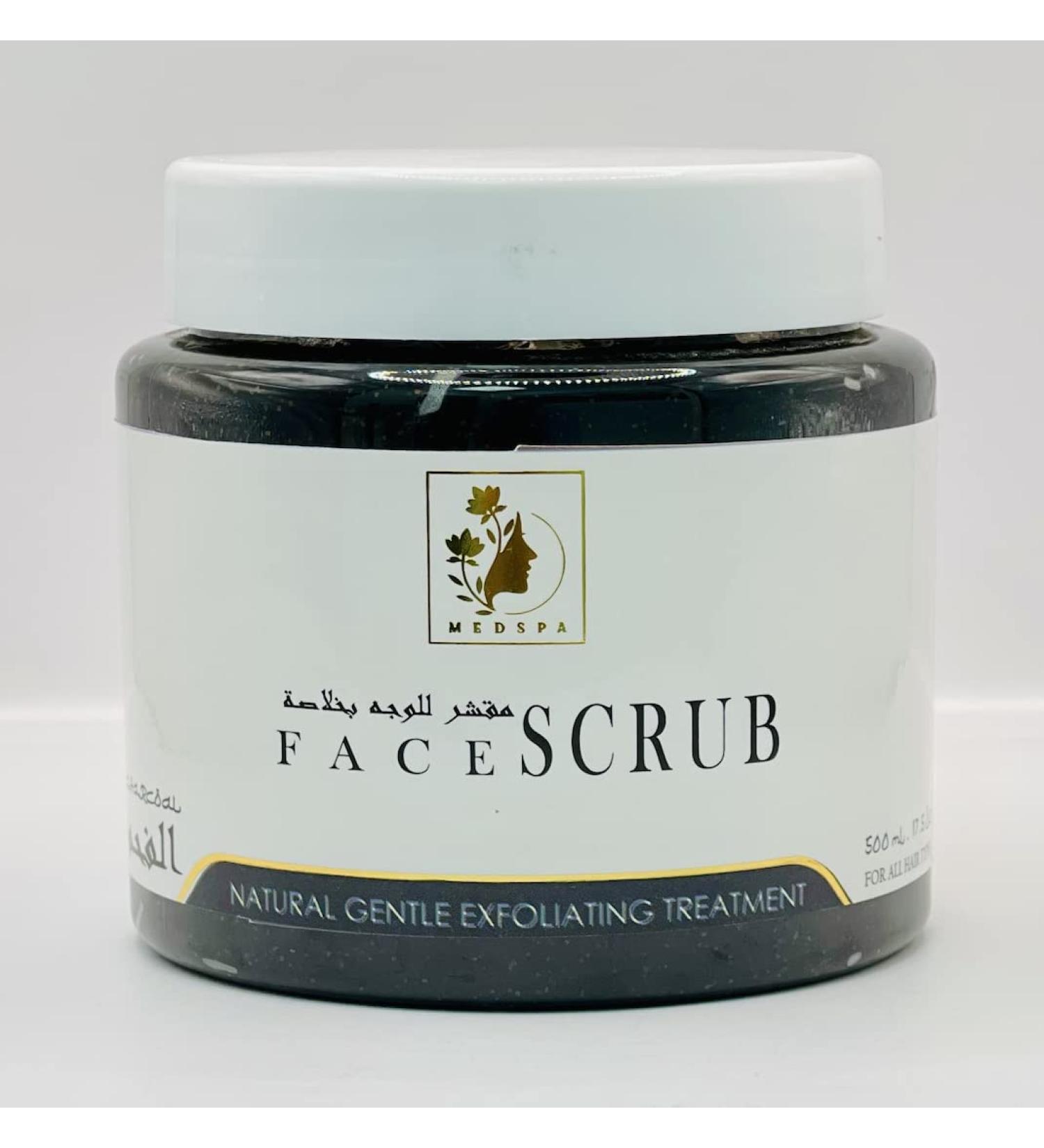MedspaClinic Charcoal Face Scrub Natural Gentle Exfoliating Treatment 500ml - Buy Online on GoSupps.com