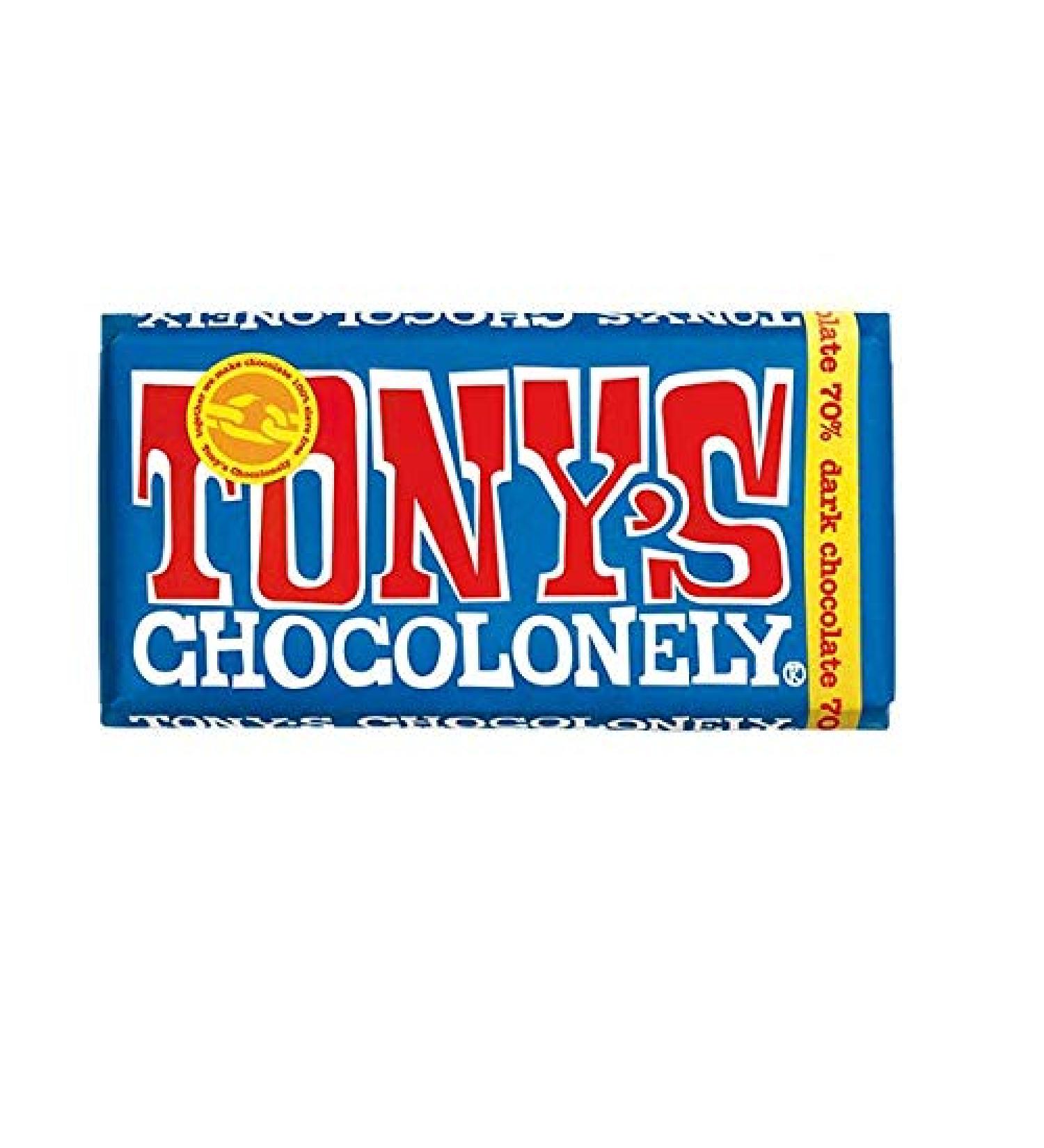 Tony's Dark Chocolate 70% Chocolate Bar – 180g, 3