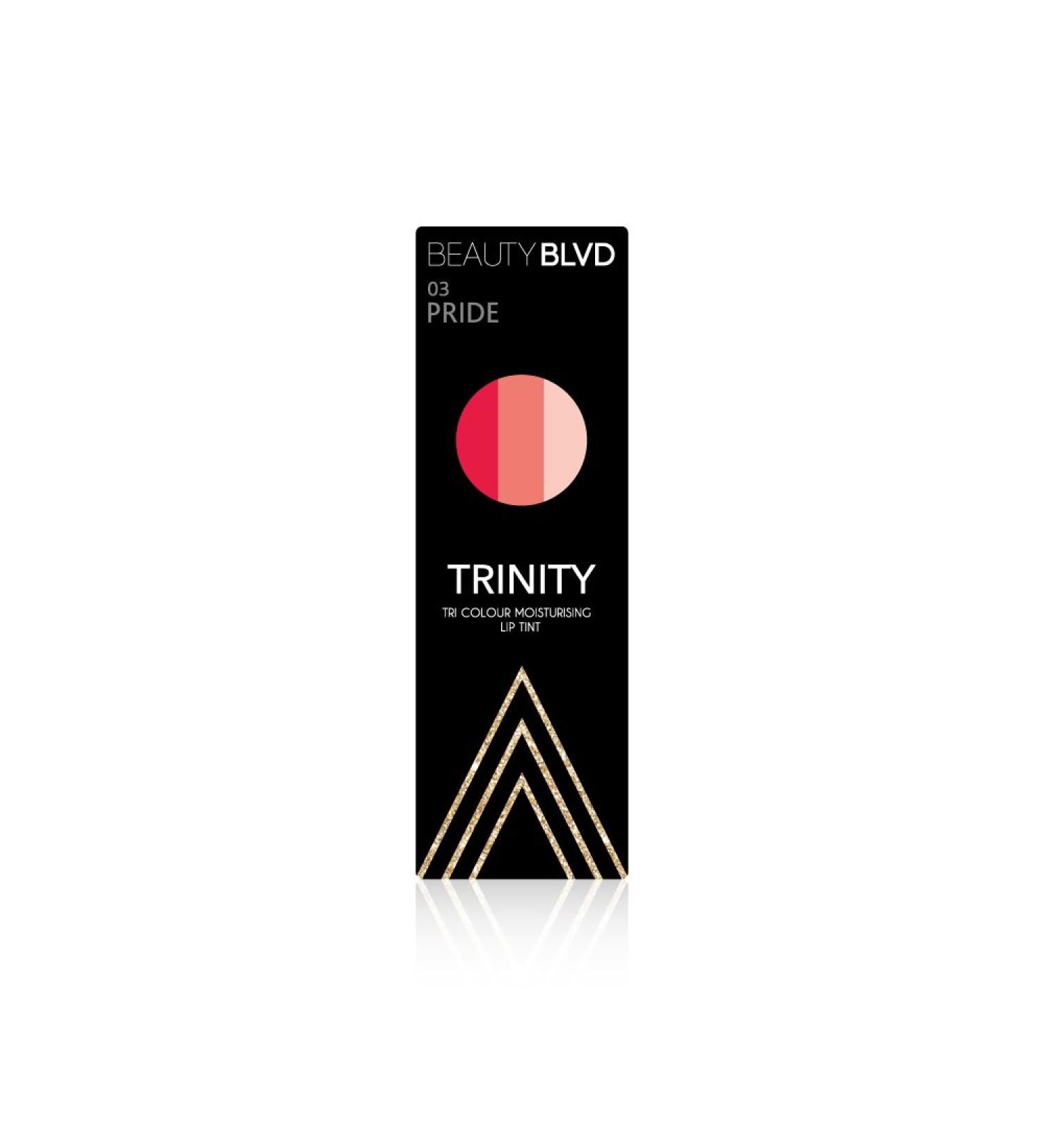 BEAUTYBLVD Trinity Tri Color Lip Tint | Three Colors in One | Hydrating Lip Tint | Cruelty Free (Pride)