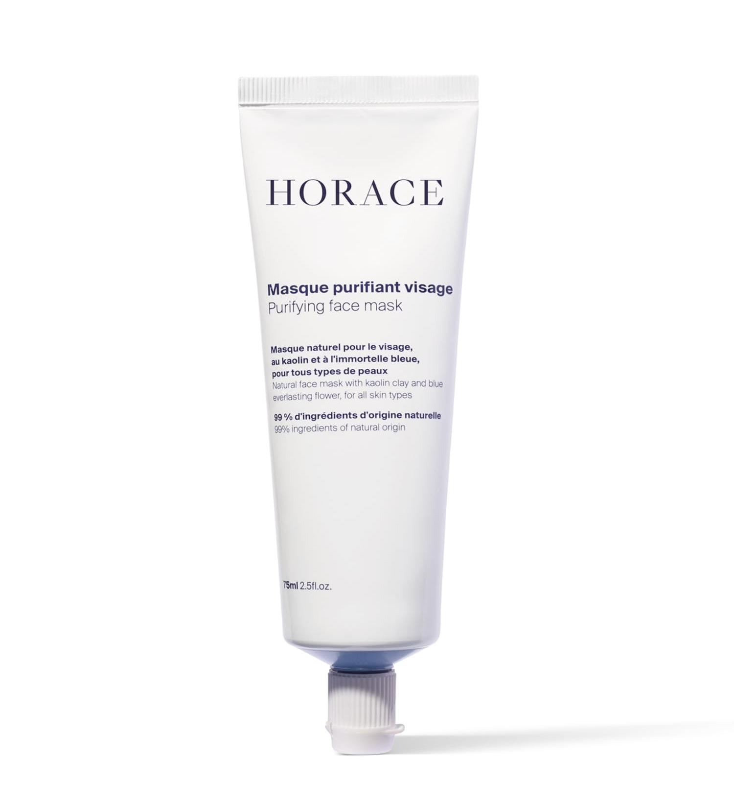 HORACE Purifying Face Mask for Men - Facial Deep Cleanse with Kaolin Clay and Blue Everlasting Flower - Pore Refining Skincare for All Skin Types - Unscented 75 ml - Buy Online on GoSupps.com