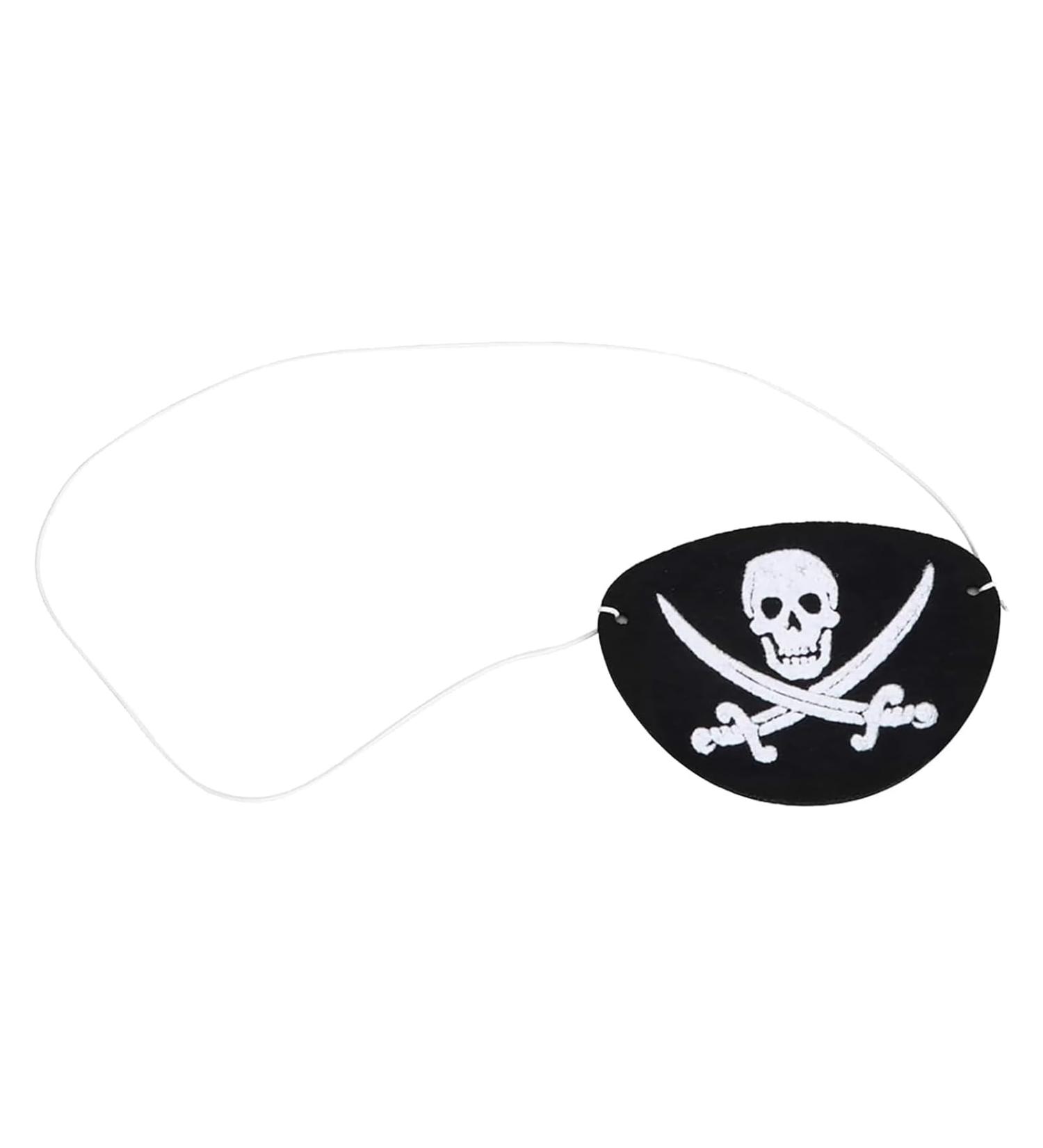 Ankroyu Skull Pirate Eye Patch 10pcs / sac pour les fournitures de f te d'Halloween (Cr ne en feutre de corde noire (avec des os)) - Buy Online on GoSupps.com