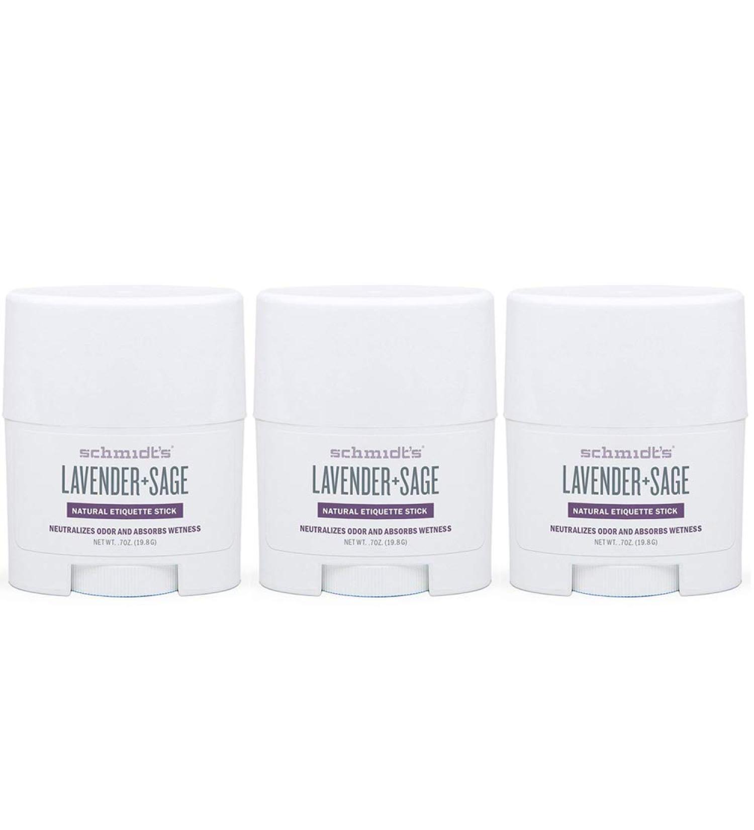 Schmidt's Lavender + Sage Natural Deodorant Travel Size 0.7 oz (Pack of 3) - Buy Online on GoSupps.com