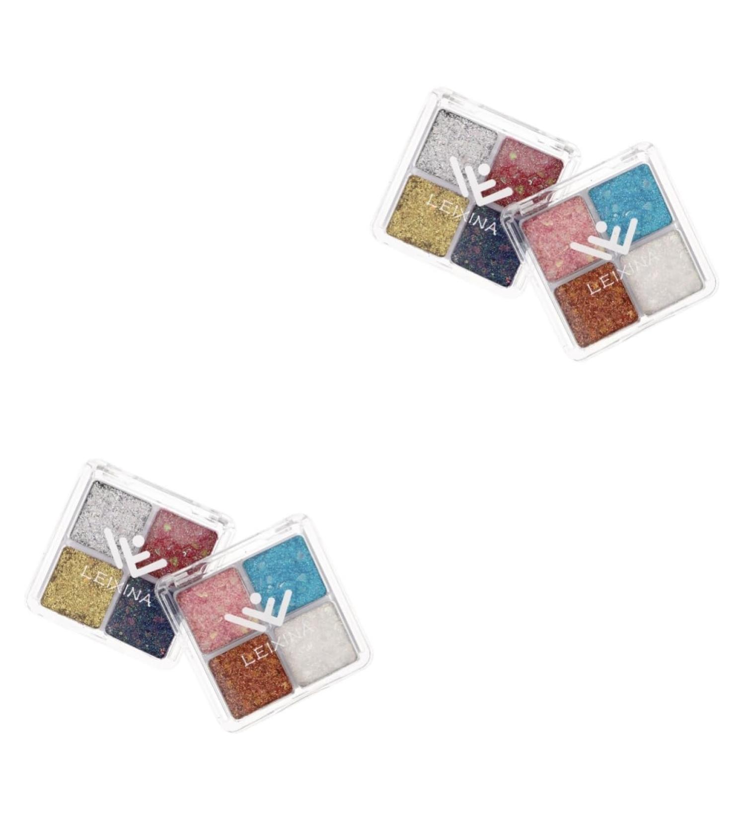 Beavorty 4 Pcs Glitter Eye Makeup Eye Shadows Eyeshadow Palette Eyeshadow Glitter Sequins Eye Shadow Palette Assorted Colorx2pcs 6.00X6.00X1.00CMx2pcs - Buy Online on GoSupps.com