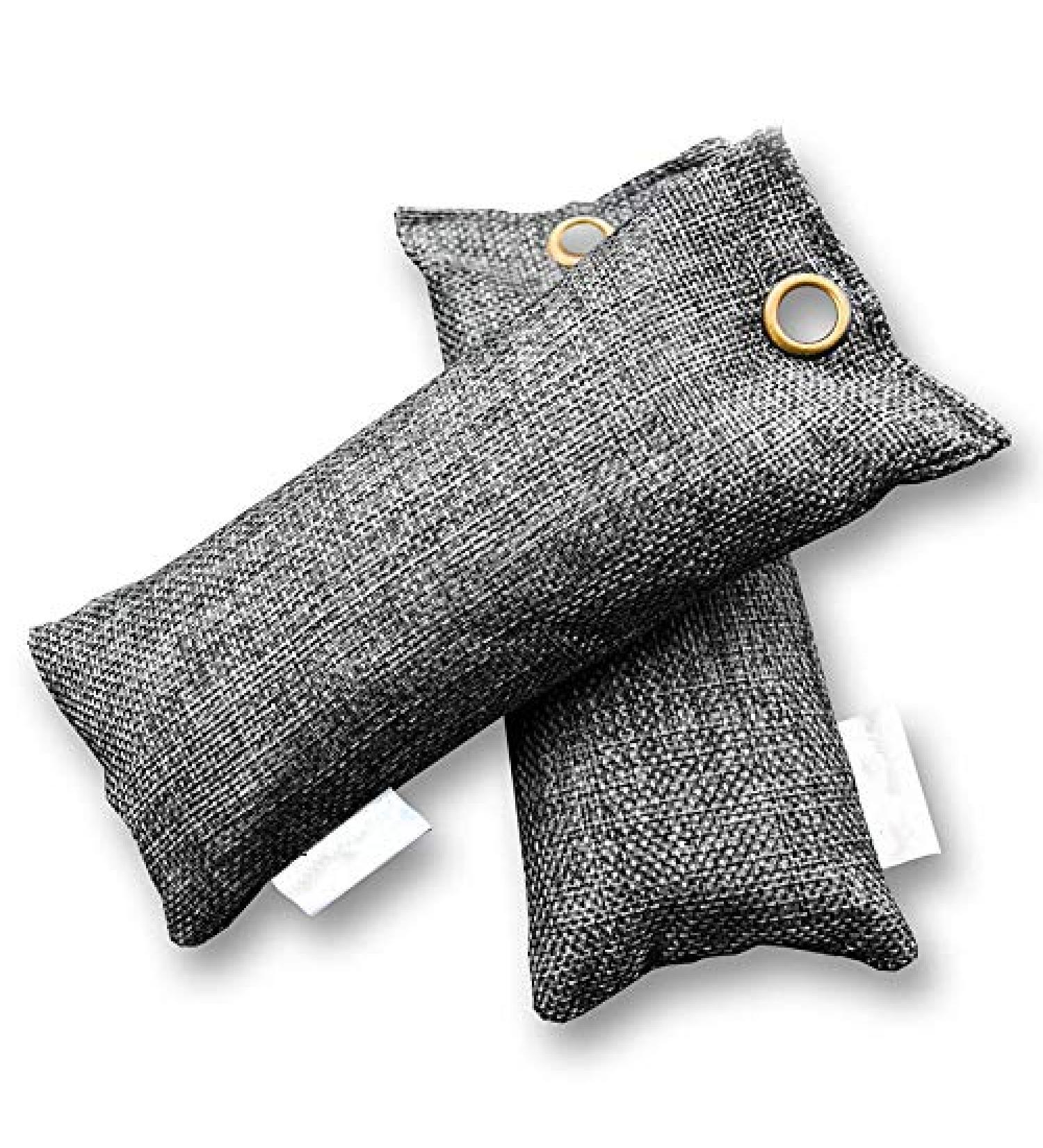 Voyago 2x75g Bamboo Activated Carbon Freshener & Dehumidifier | Natural Air Purifier Against Mold Bacteria & Formaldehyde - Buy Online on GoSupps.com