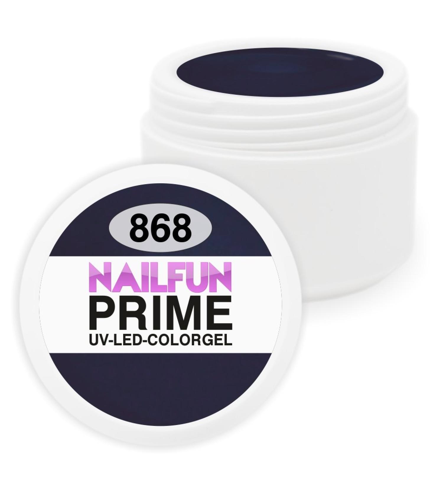 Colour gel 868 Noir Blue - UV and LED gel - 1x 5ml