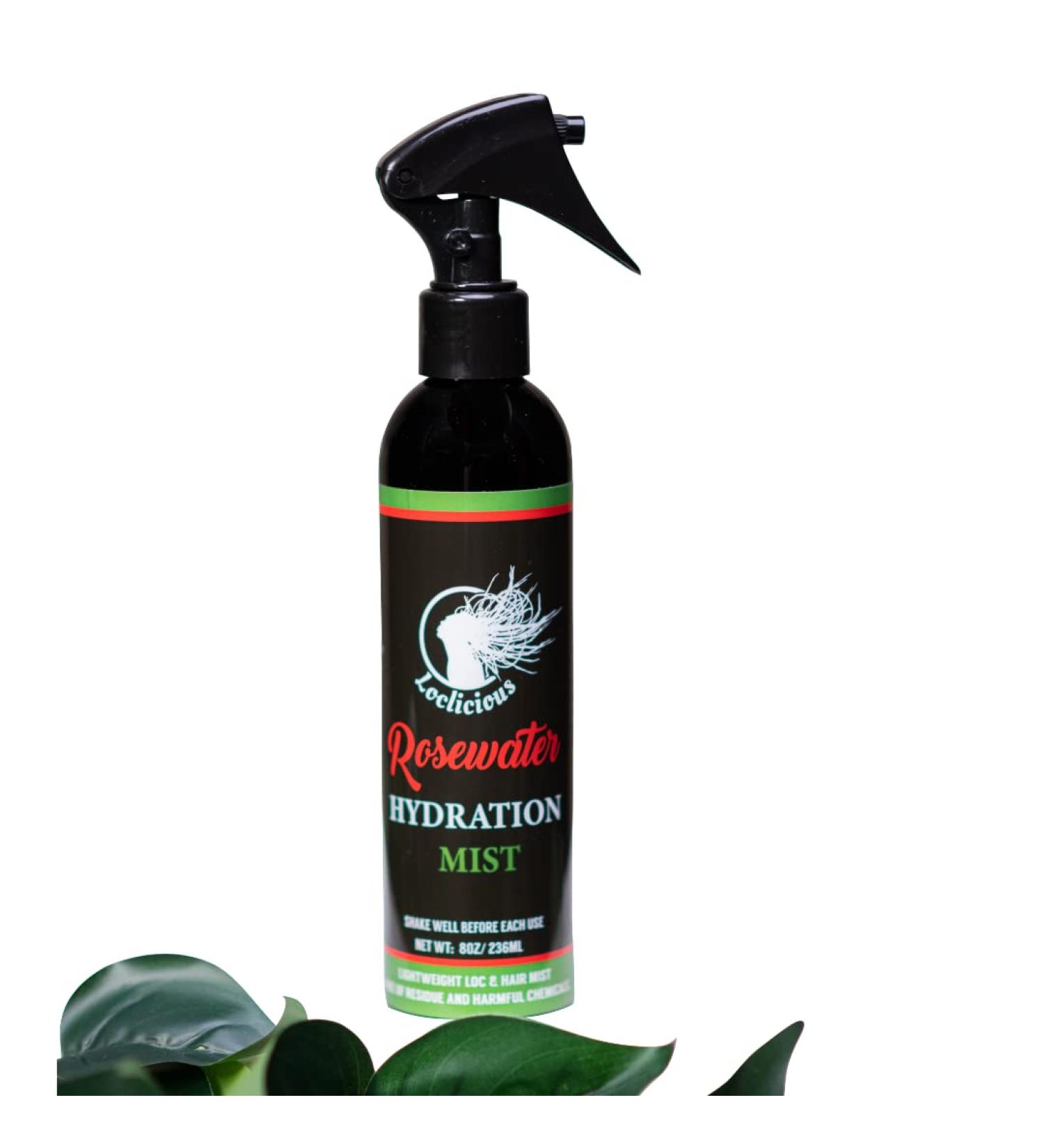 Loclicious Rosewater Hydration Mist Spray for Dreads, Locs, Braids | Organic Vegan Conditioner with Aloe, Essential Oils, Glycerin | Moisturizing Hair Treatment for Dreadlocks, Faux Locs, Sisterlocks - Buy Online on GoSupps.com