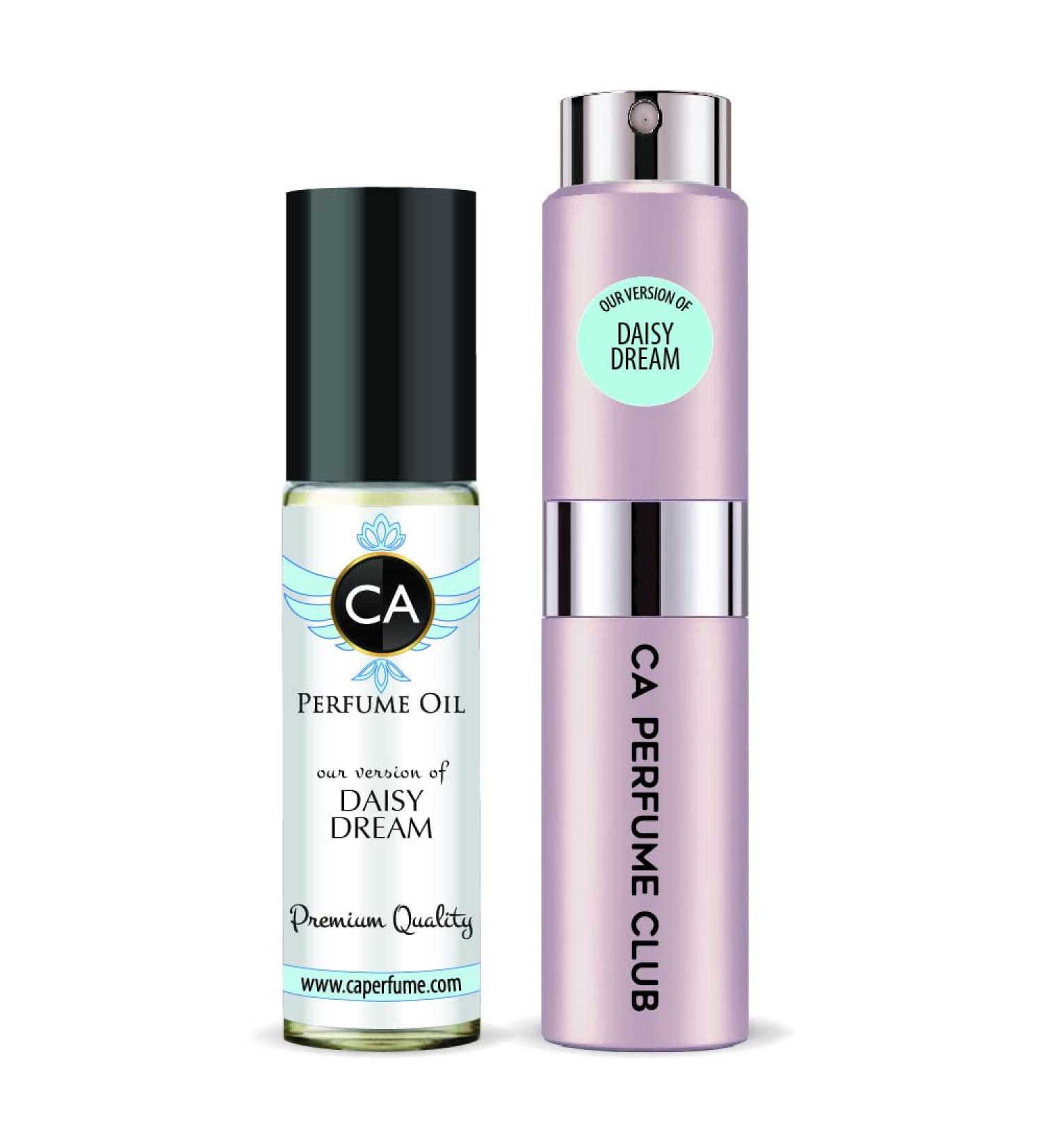 CA Perfume Duo Impression of Jacobs Daisy Dream For Women Eau de Parfum Refillable Atomizer Sprayer + Fragrance Body Oil Long Lasting Sample Travel Size Roll-On Bottle 0.27 Fl Oz+0.33 Fl Oz - Buy Online on GoSupps.com