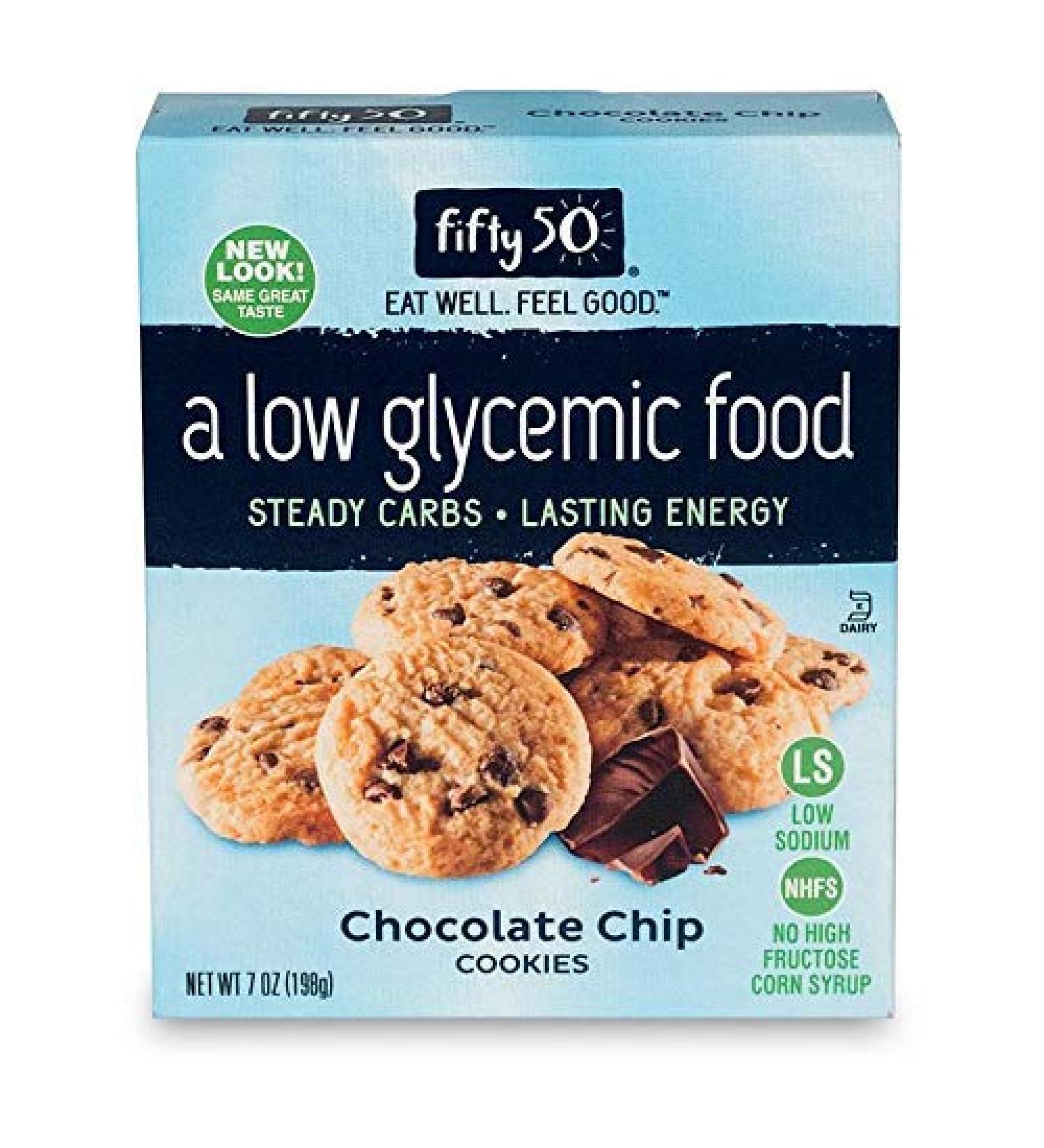 Fifty 50 Low Glycemic Chocolate Chip Cookies 7 oz (198 g)