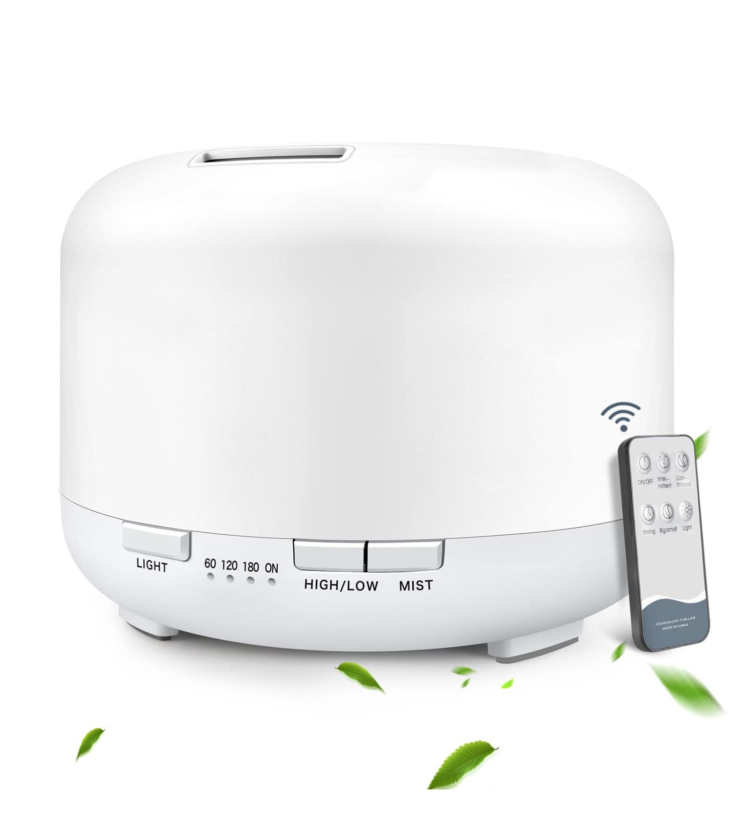 YIKUBEE 500ml Aromatherapy Essential Oil Diffuser - Large Room Home Pure White - Buy Online on GoSupps.com