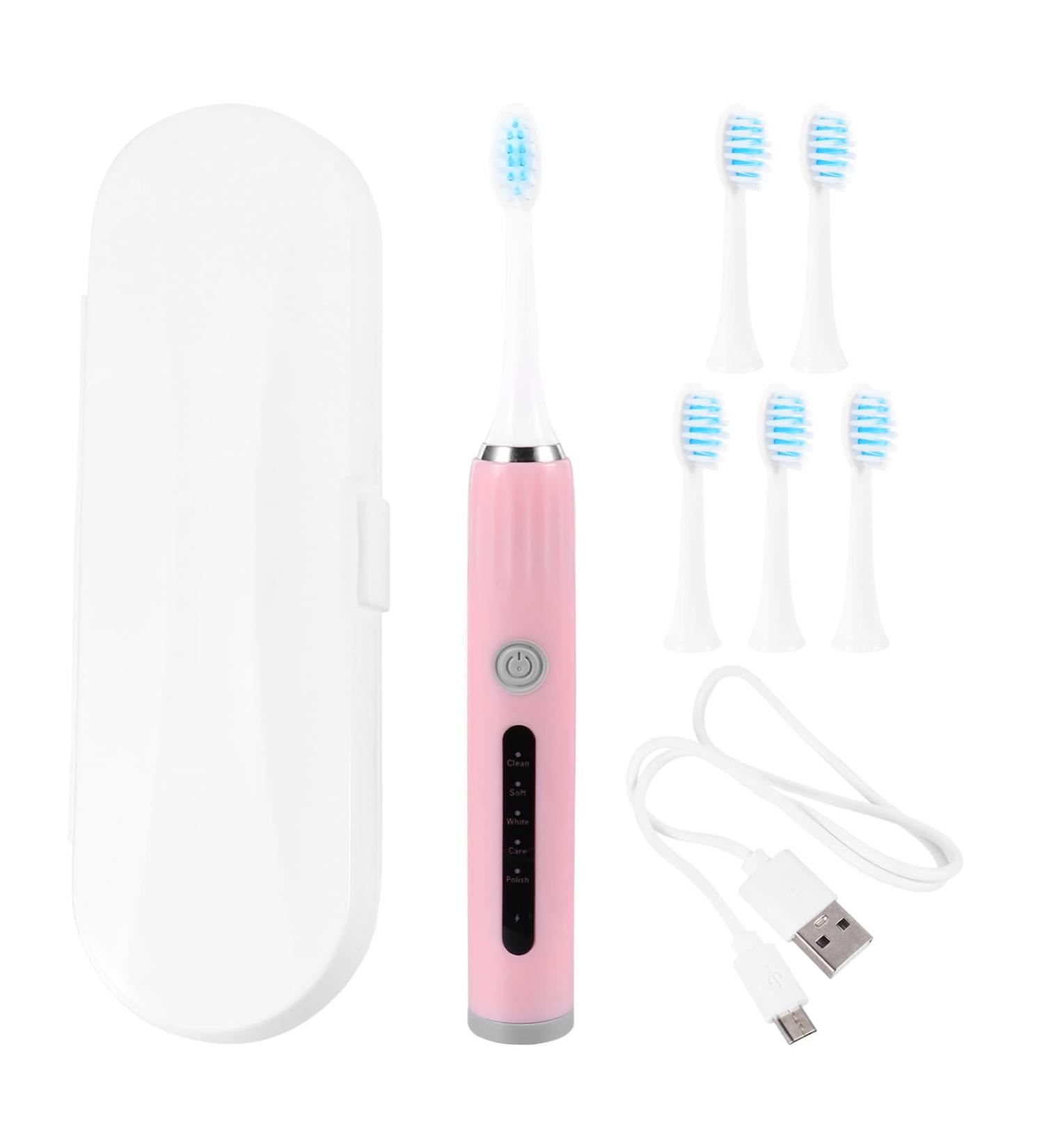Mobestech Electric Kids Toothbrush - Soft Bristle Cleaning Brush Set for Kids | Rechargeable Pink Toothbrush for Personal Care - Buy Online on GoSupps.com