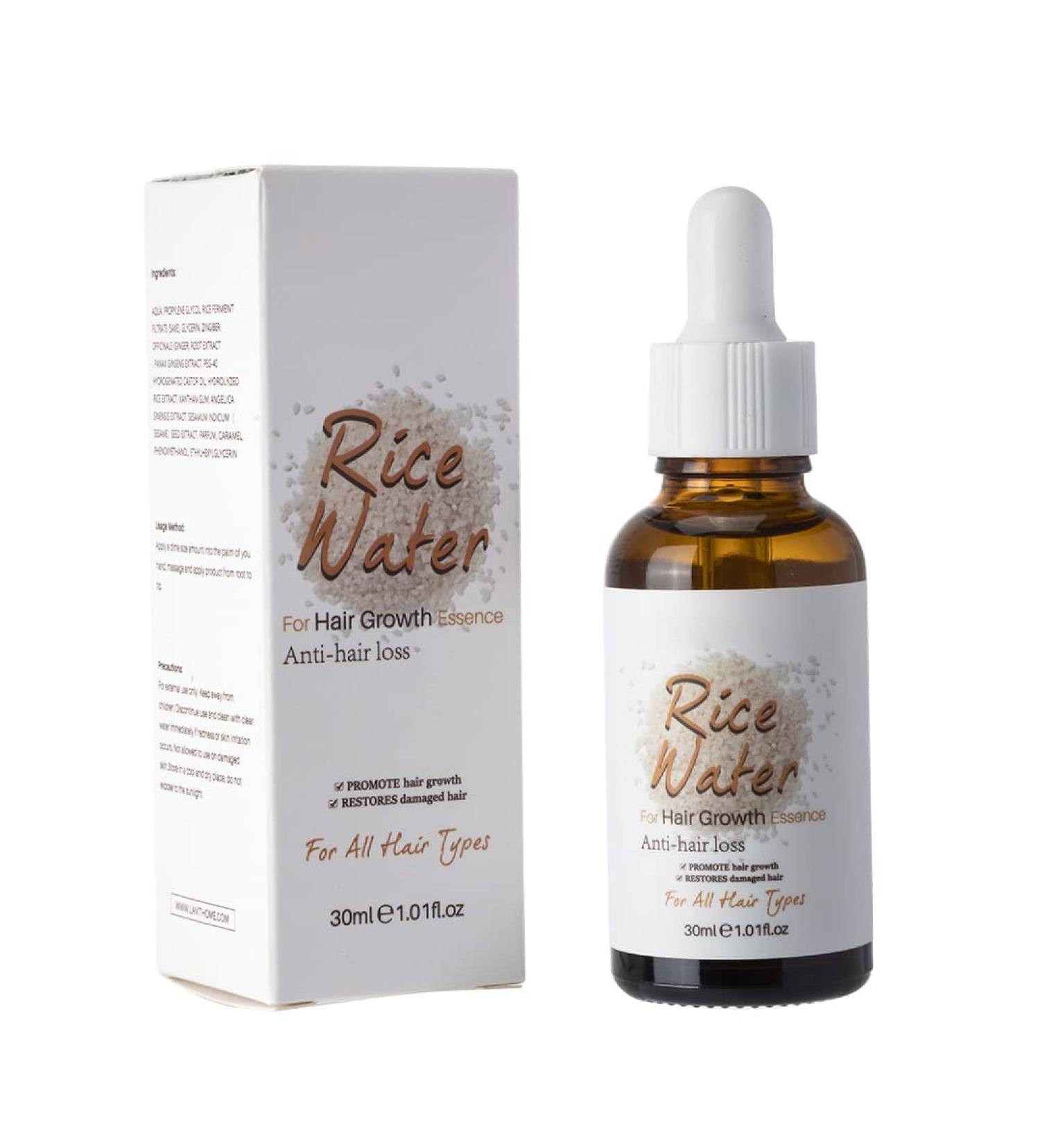 LICHENGTAI Fermented Rice Water Serum 30ml Hair Care Essence Hair Growth Rice Water Thinning Hair Hair Care Oil for Men and Women - Buy Online on GoSupps.com