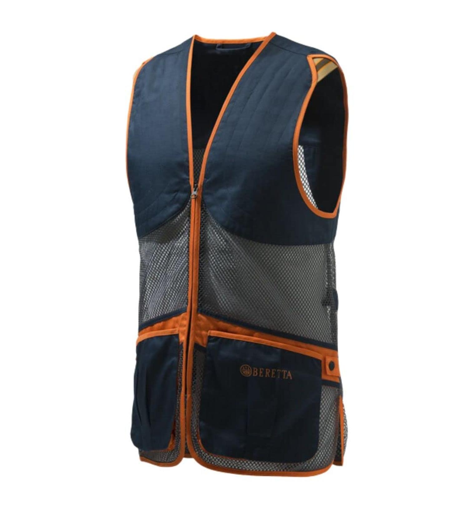 Beretta Full Mesh Shooting Vest for Clay Pigeon Trap & Skeet - Lightweight Blue & Eclipse Grey - XXL - Buy Online on GoSupps.com