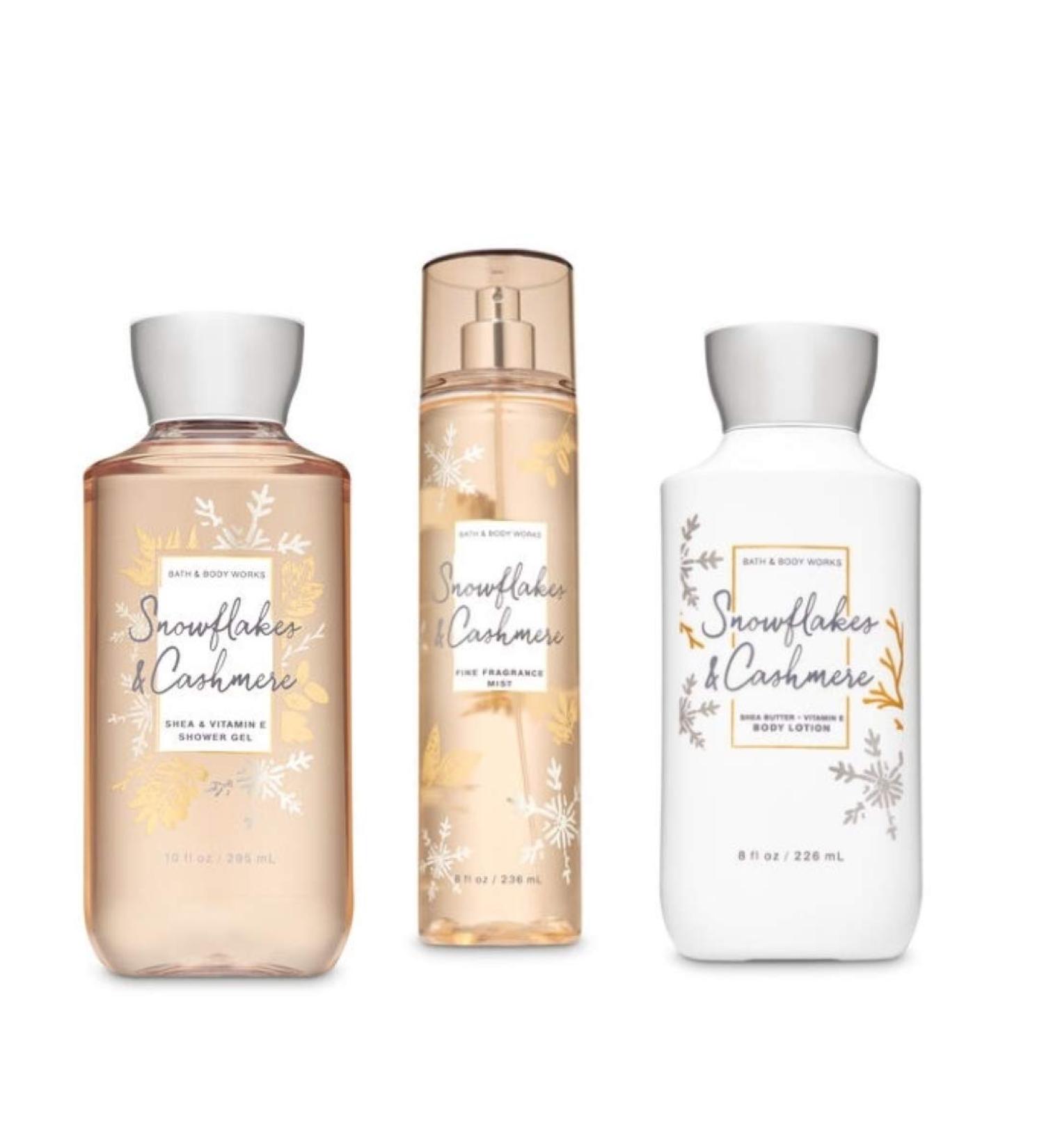 Bath and Body Works Snowflakes & Cashmere Daily Trio Gift Set 2019 Edition - Buy Online on GoSupps.com