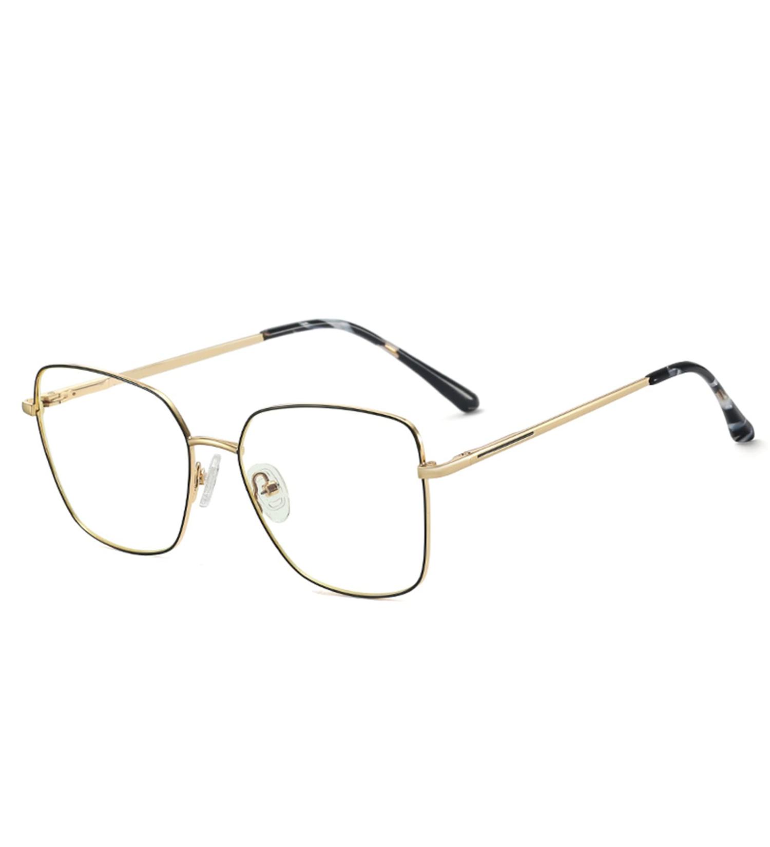 Buy Blue Light Blocking Cat Eye Glasses | Non-Prescription Clear Lens Metal Frame for Men & Women - Classic Style - Buy Online on GoSupps.com