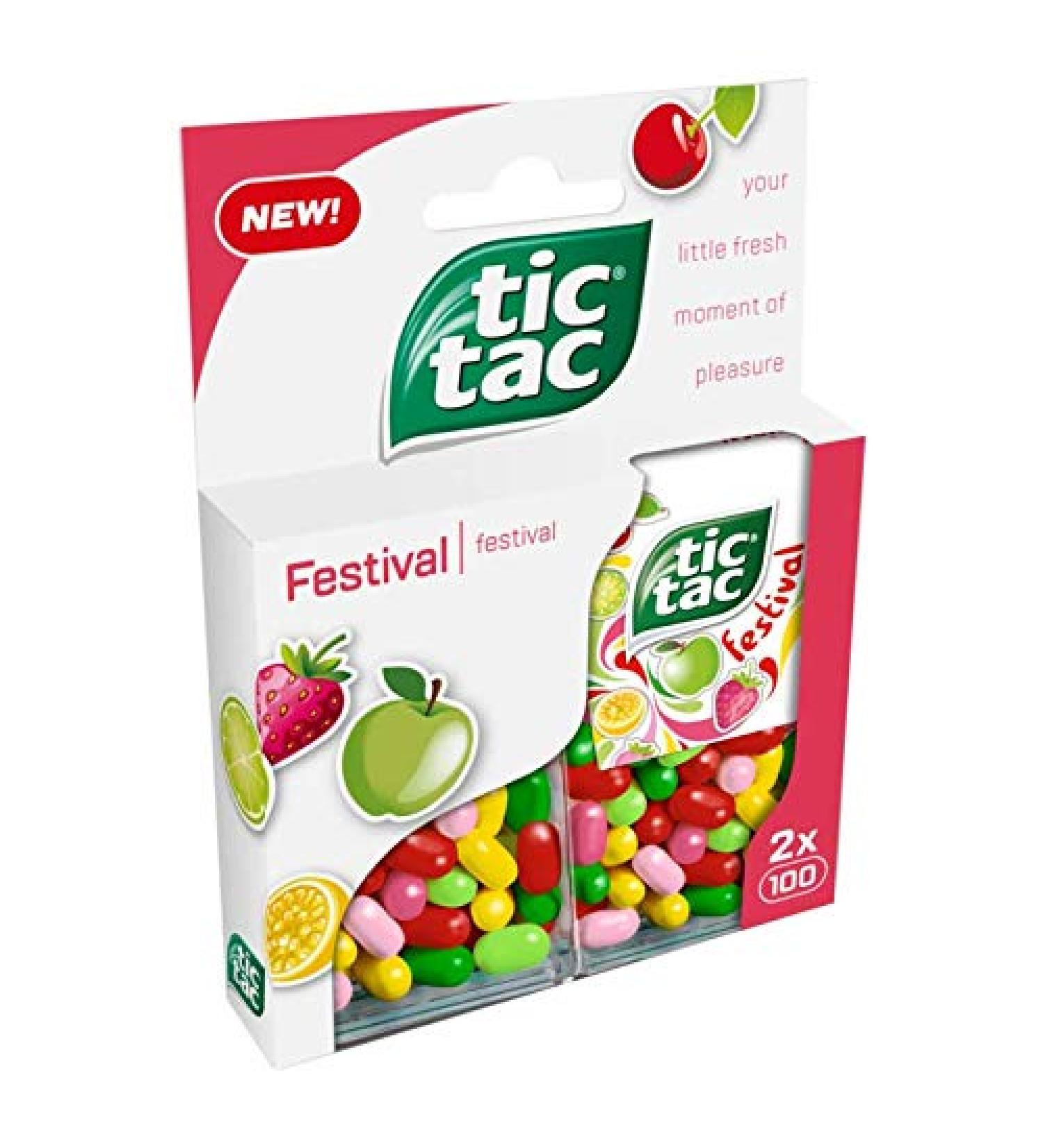 Menthes | Tic Tac | Festival Duopack | Poids total 98 grammes