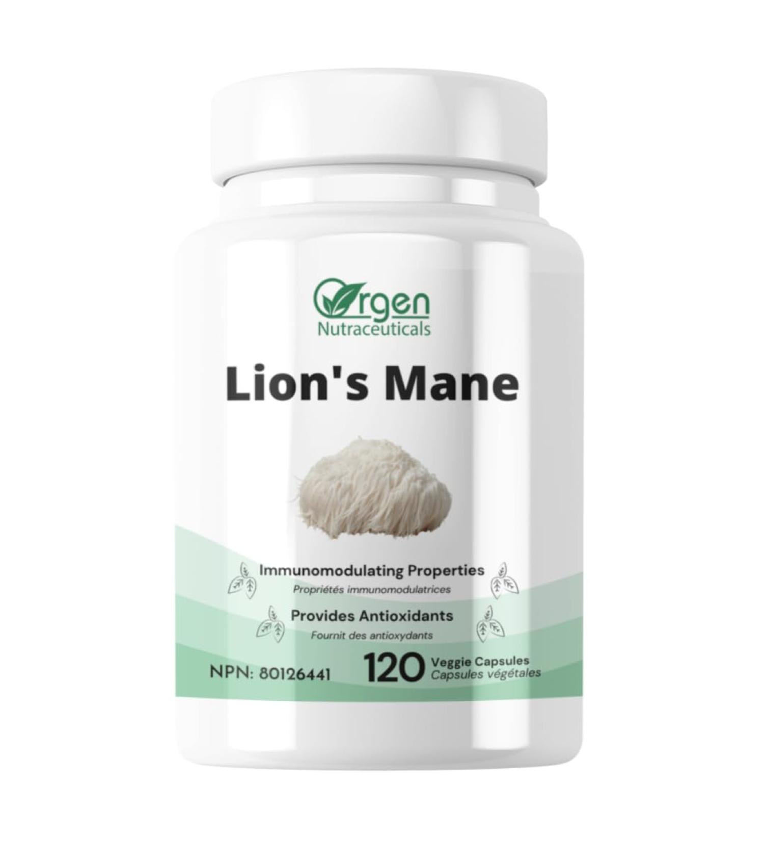 Lion s Mane Mushrooms Capsules 120ct for Immunomodulating Properties and Antioxidants - Boosts Focus and Concentration Supplement - Orgen Nutraceuticals - Buy Online on GoSupps.com