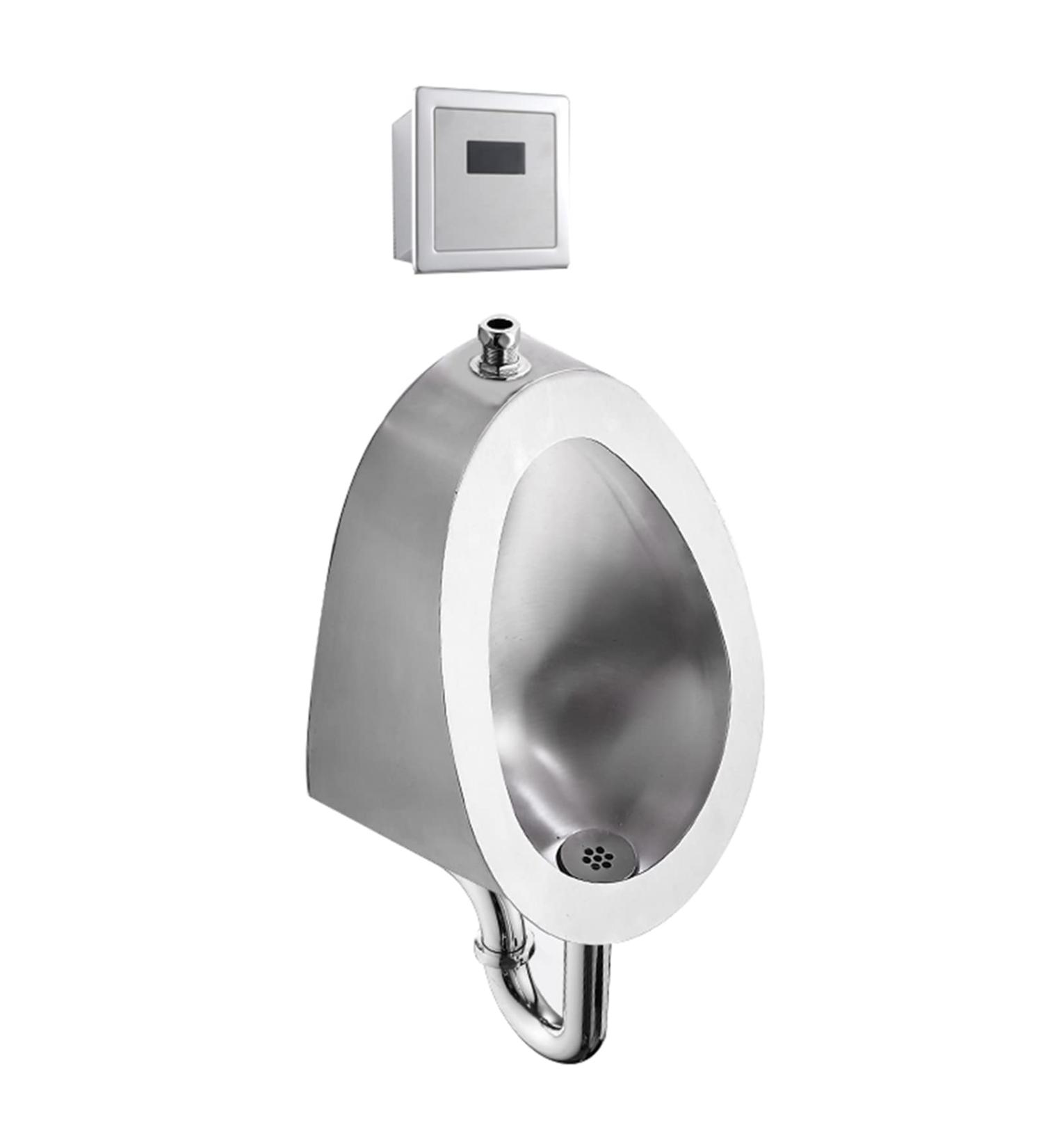 Household Items 304 Stainless Steel Automatic Induction Urinal Wall-Mounted Public Toilet Contact-Free Urinal with Flush Valve Flushing Men's Suitable for Bars and Shopp - Buy Online on GoSupps.com